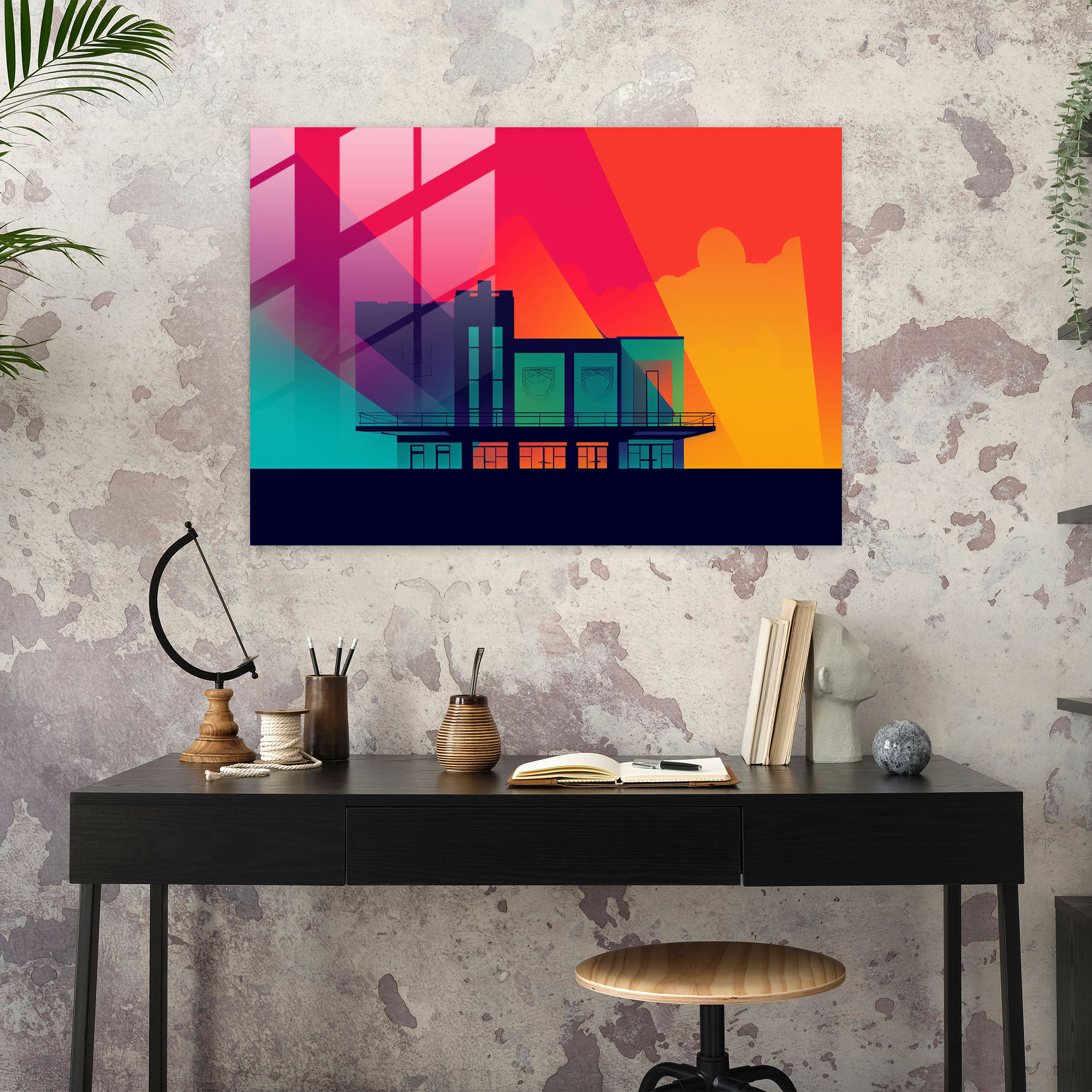 Harlem Glass Print - Minimalistic Apollo Theater - Harlem, Glass Art, Glass Wall Art, Glass Print