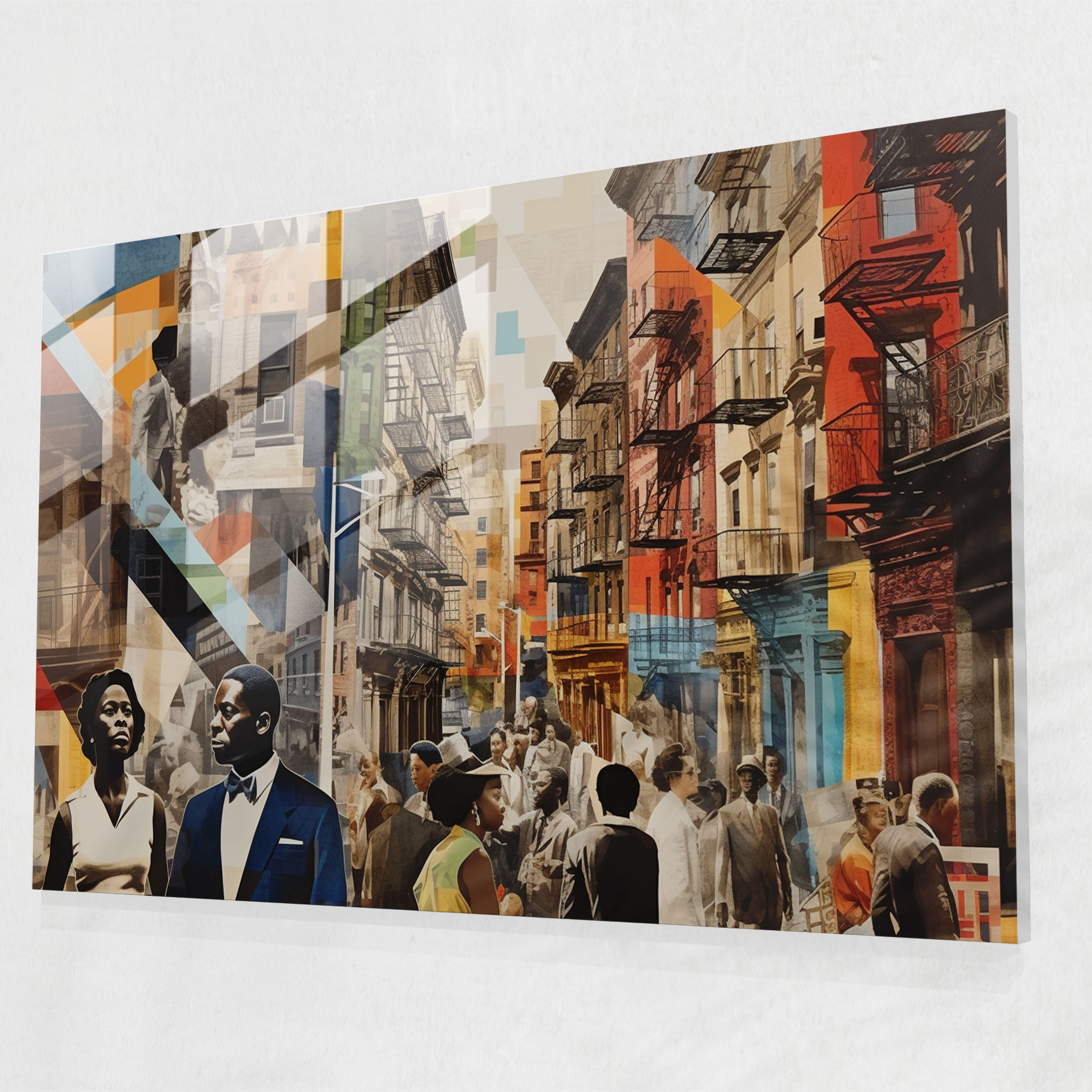 Harlem Cam Sanatı - Modern Kültürel Kolaj - Harlem Görsel Çeşitlilik Modern Kolaj