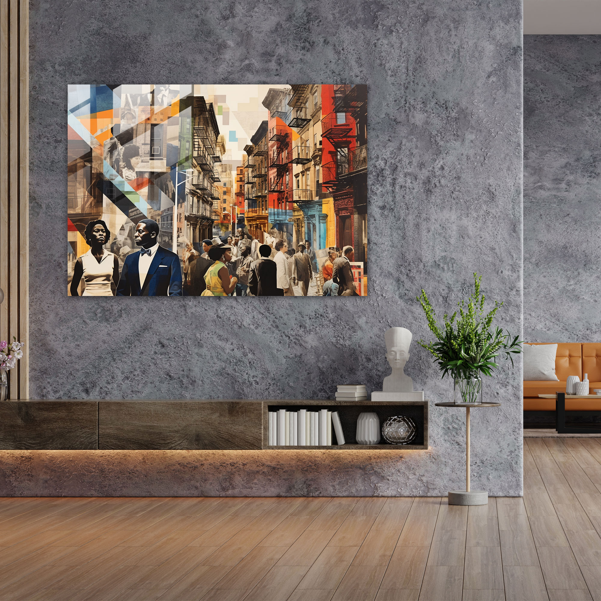 Harlem Cam Sanatı - Modern Kültürel Kolaj - Harlem Görsel Çeşitlilik Modern Kolaj