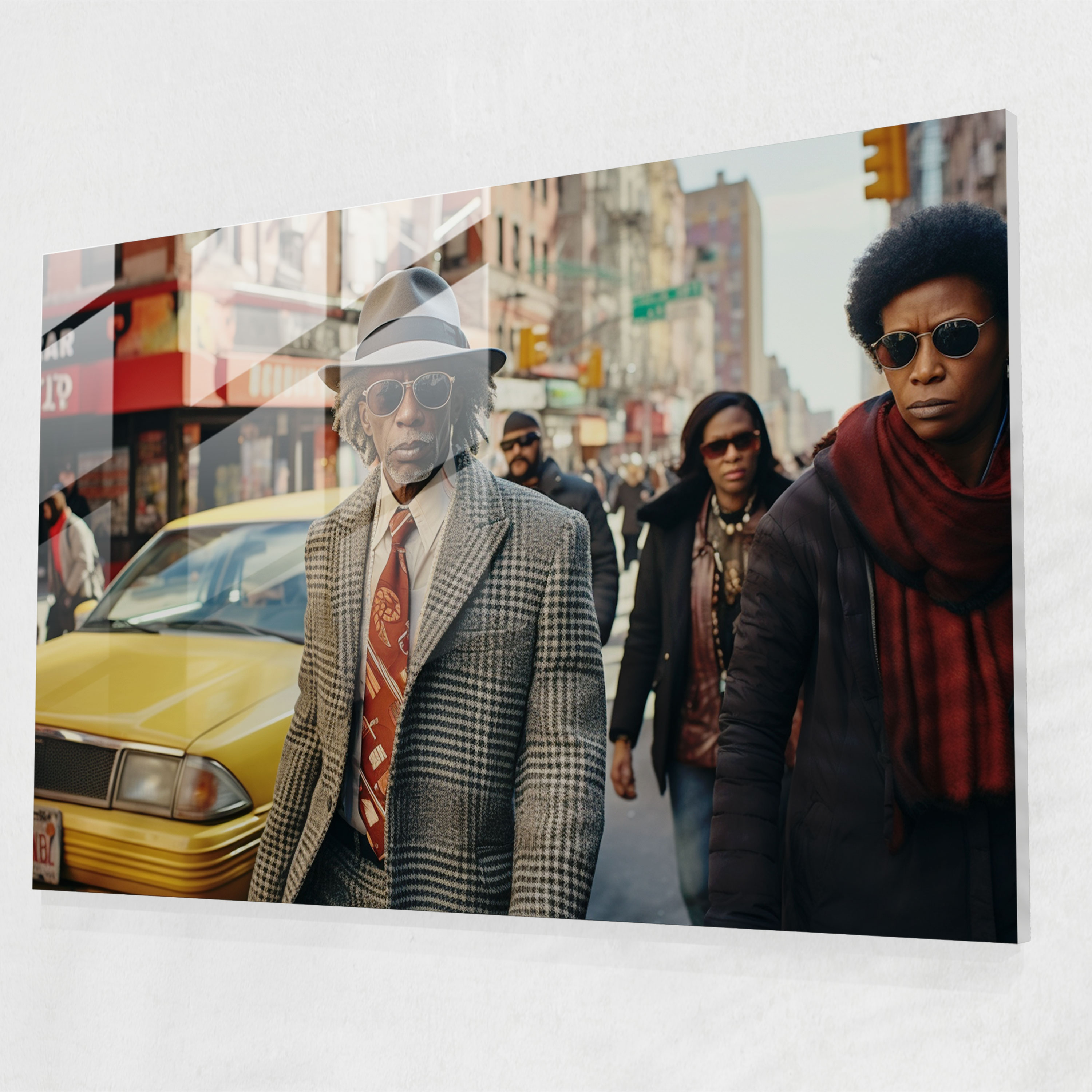 Harlem Streets Glass Print - Harlem, Glass Art, Glass Wall Art, Harlem