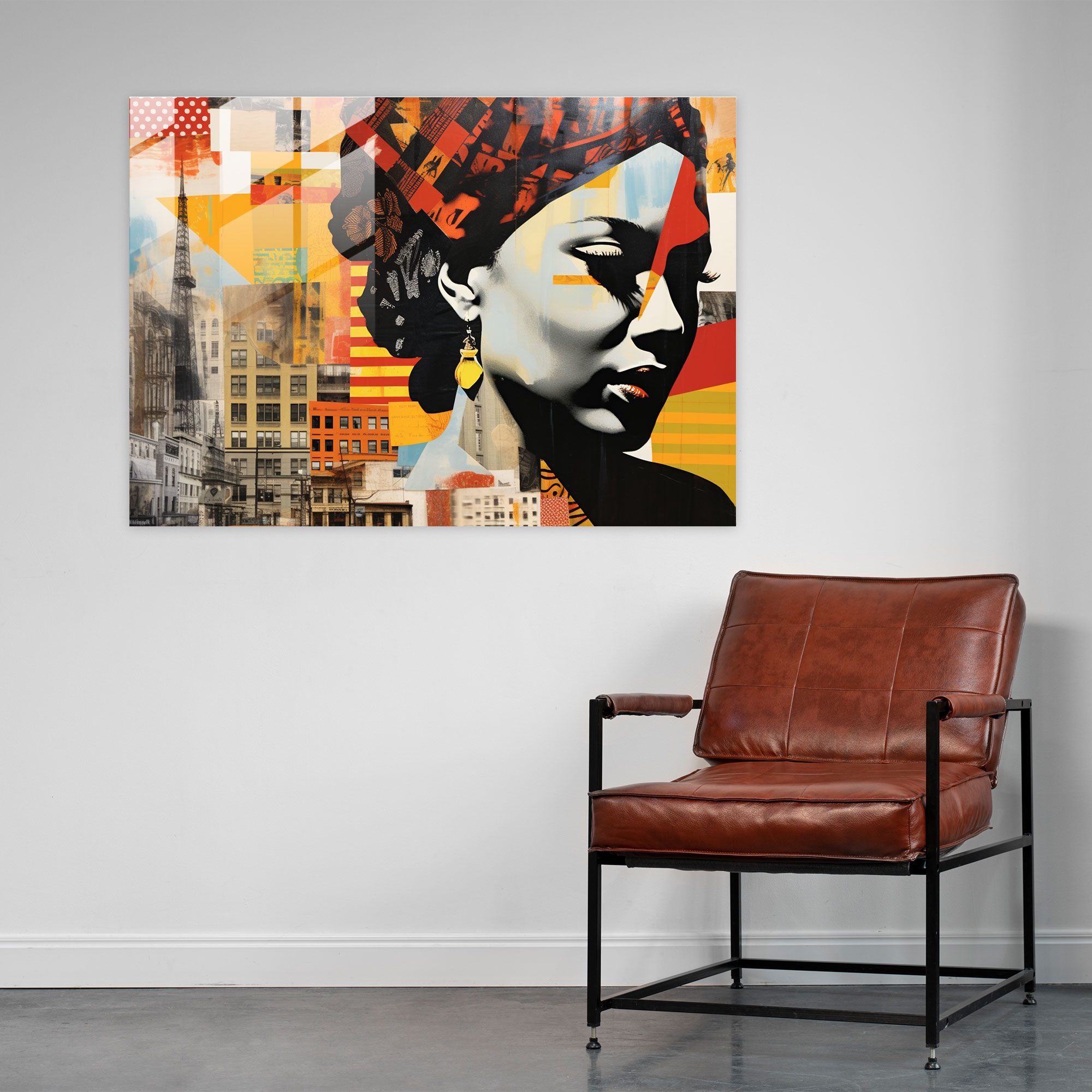 Harlem Collage Glass Print - Harlem, Glass Wall Art, Harlem, Wall Decoration