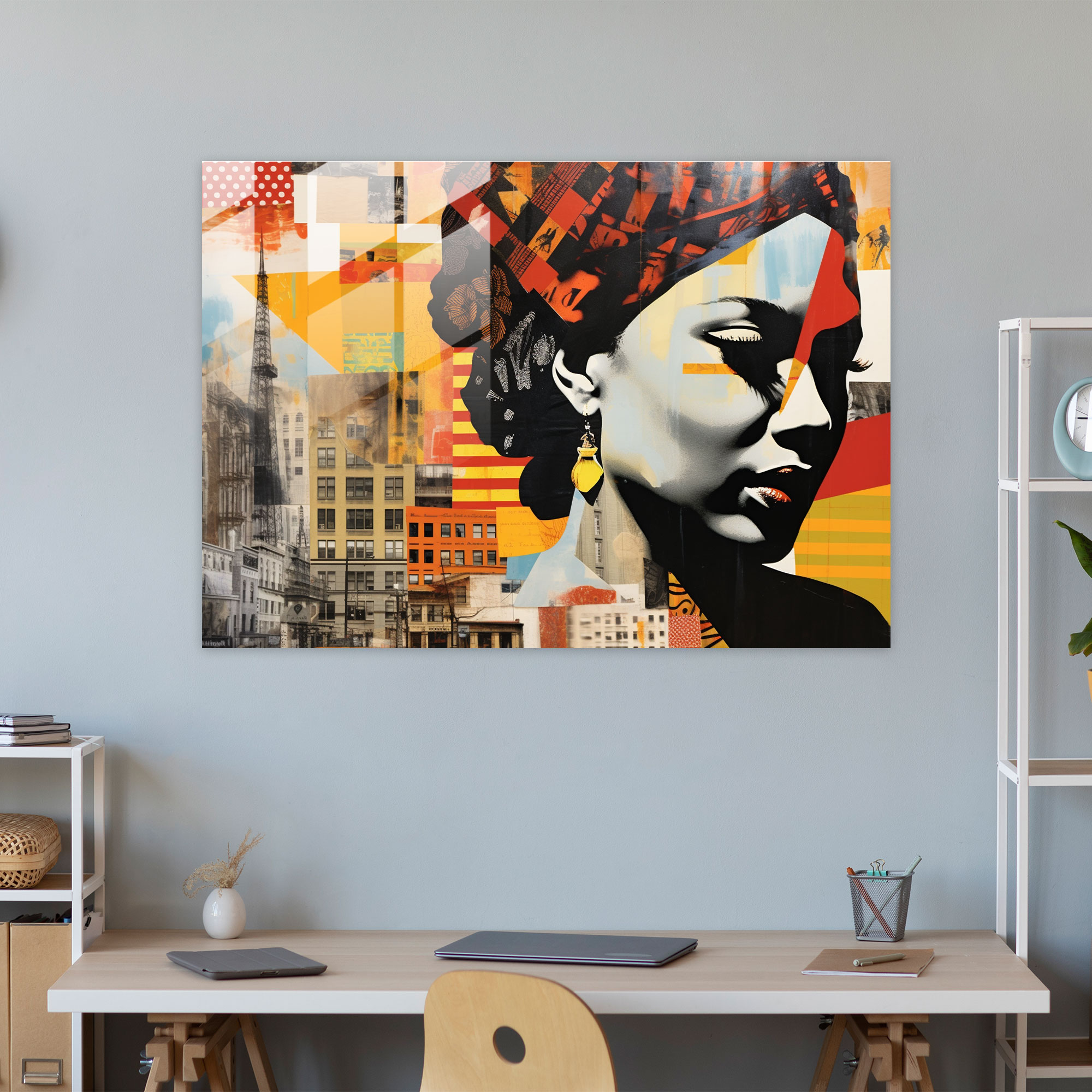 Harlem Collage Glass Print - Harlem, Glass Wall Art, Harlem, Wall Decoration