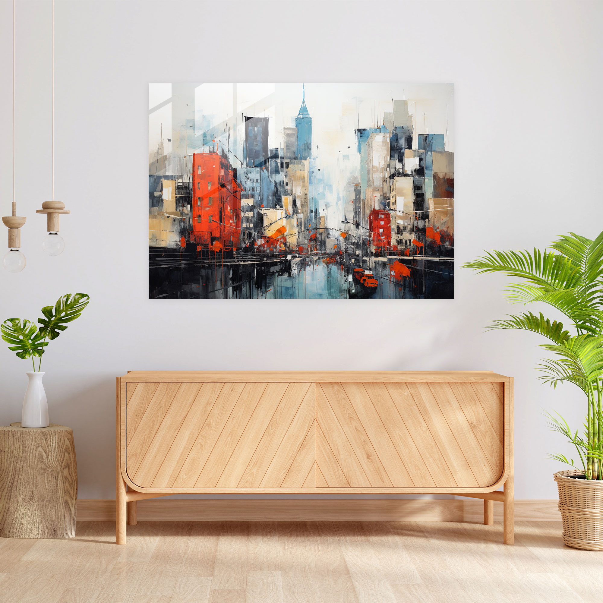 Harlem Urban Glass Print - Harlem, Glass Wall Art, Modern Art, Wall Decoration