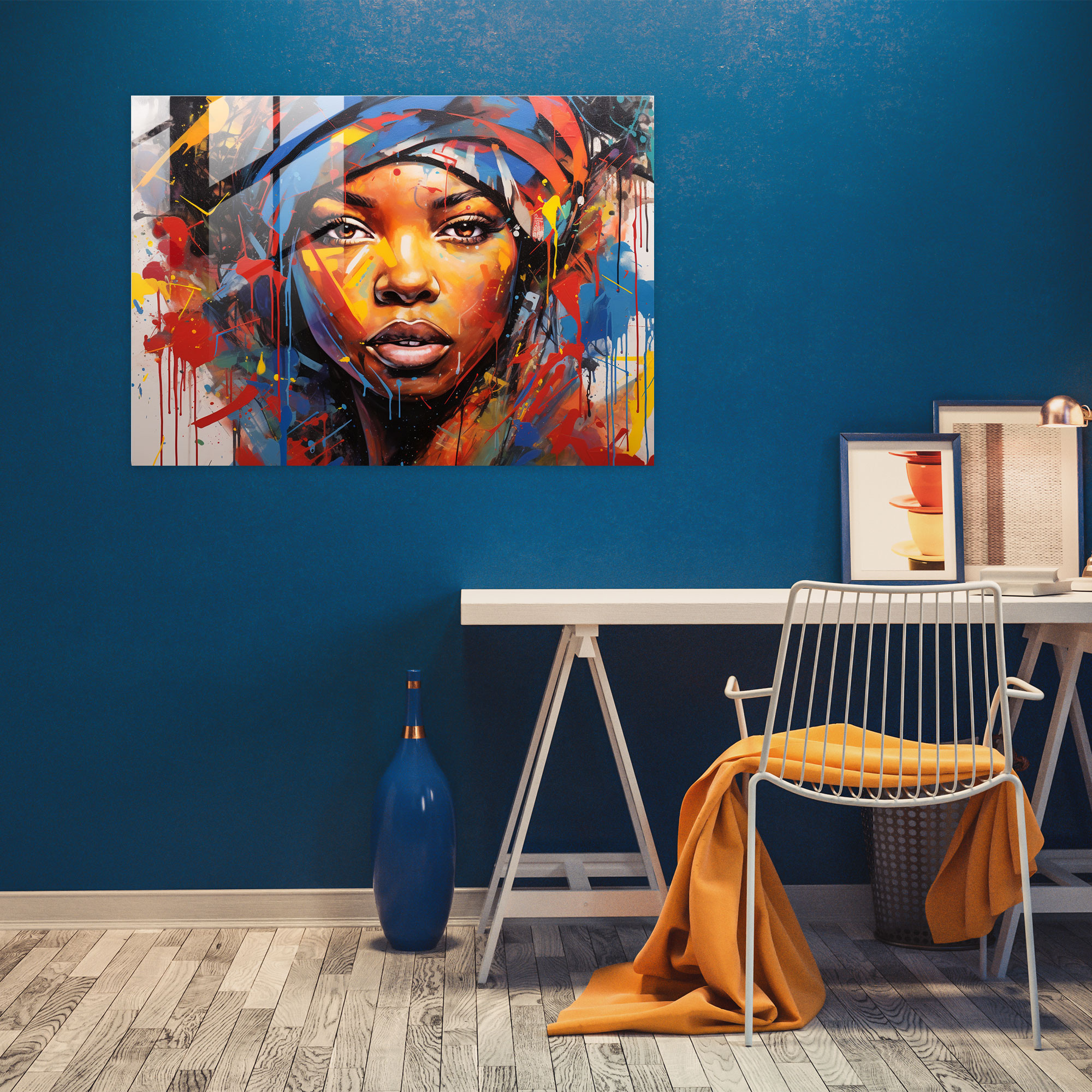 Harlem Modern Sanat - Renkli Kentiçi Vibe ile Harlem Graffiti Sanatı Kanvas Tablo