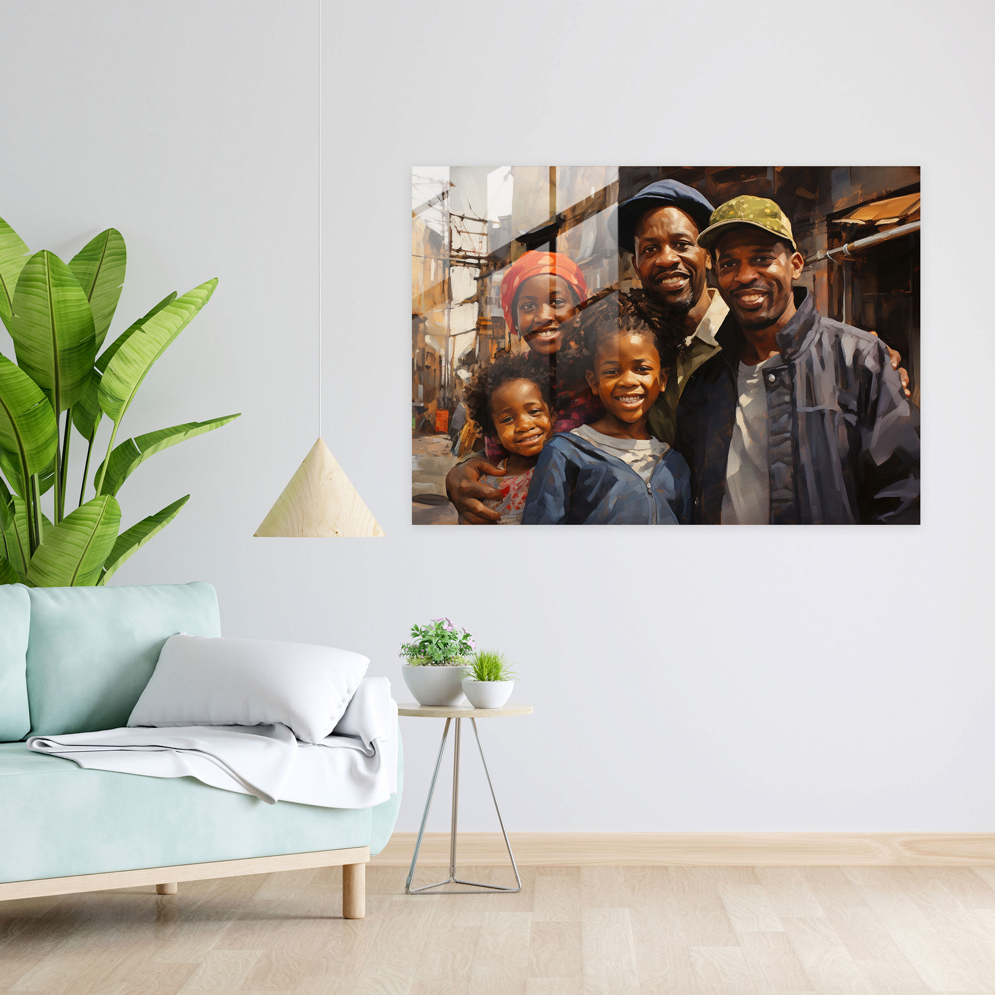 Harlem Cam Tablo - İfade Dolu Yüzler Gerçekçi Portre Resim Modern Sanat