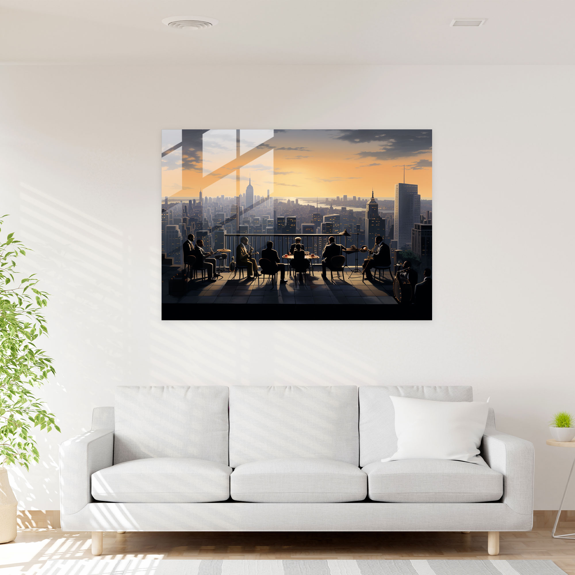 Harlem Jazz Glass Print - Harlem, Glass Art, Harlem, Cityscape