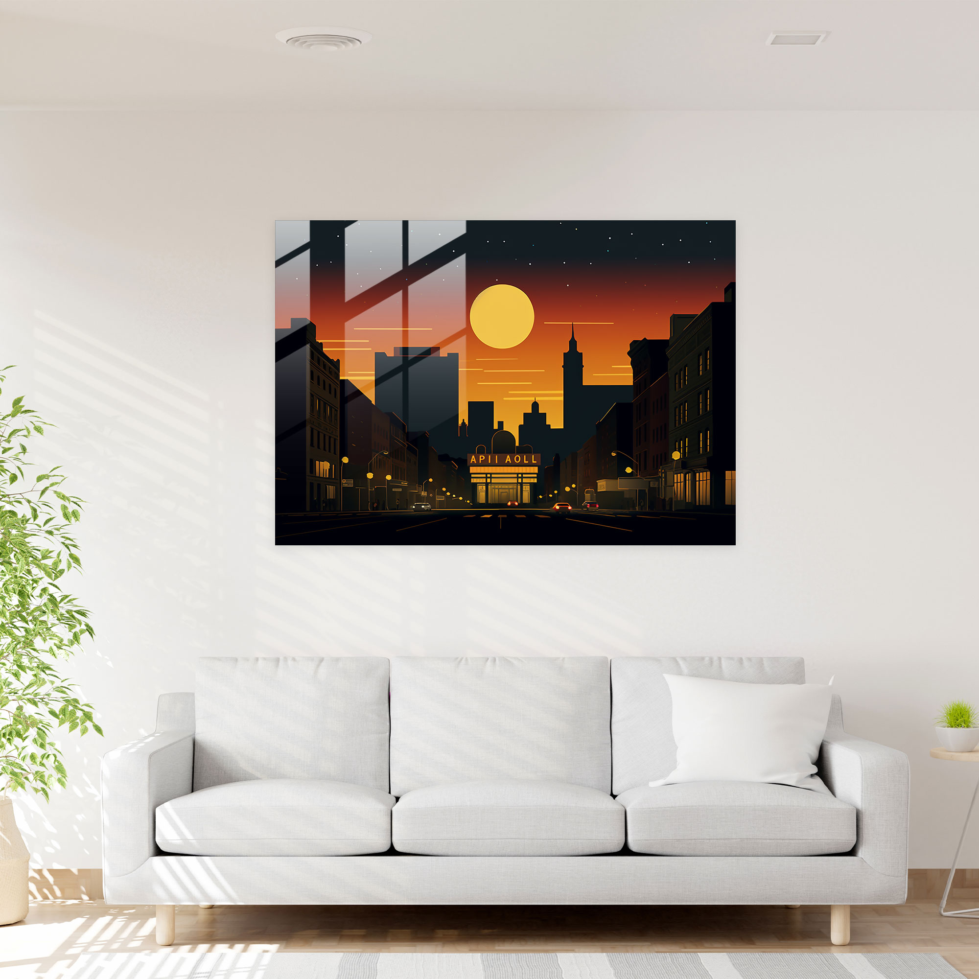 Apollo Theater Glass Print - Harlem, Minimalist, Harlem, Glass Wall Art