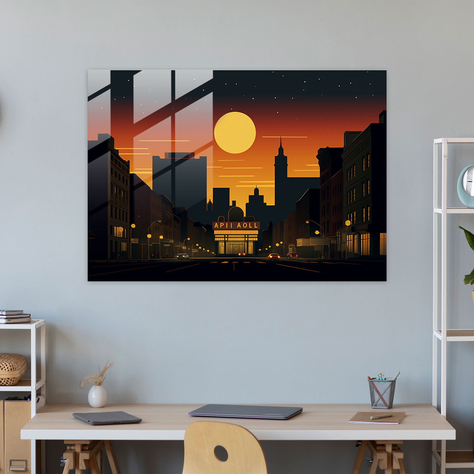 Apollo Theater Glass Print - Harlem, Minimalist, Harlem, Glass Wall Art