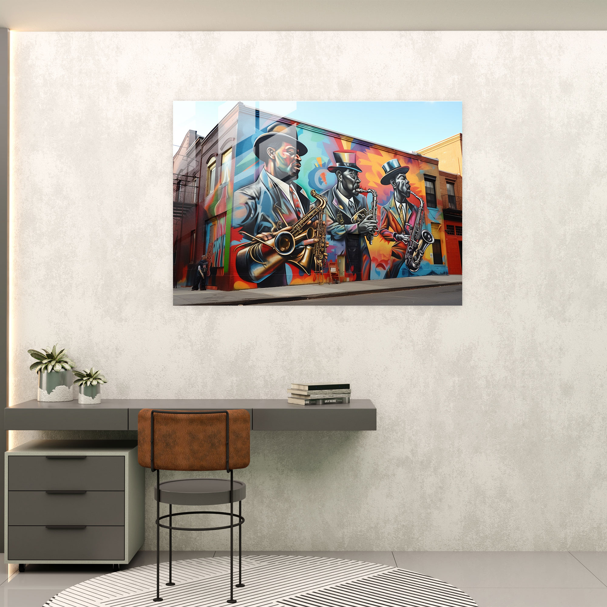 Harlem Glass Print - Graffiti Street Art Glass Wall Art - Harlem, Modern Art, Energy, Glass Wall Art