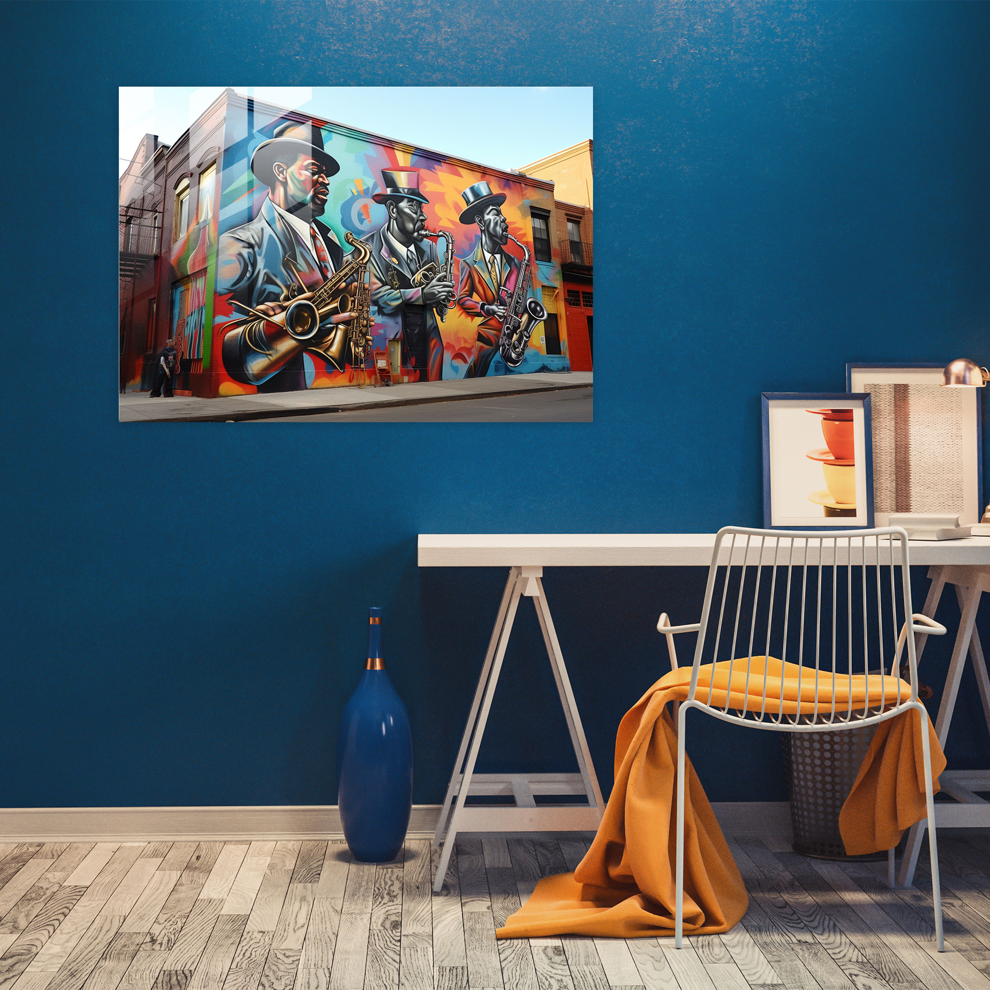 Harlem Glass Print - Graffiti Street Art Glass Wall Art - Harlem, Modern Art, Energy, Glass Wall Art