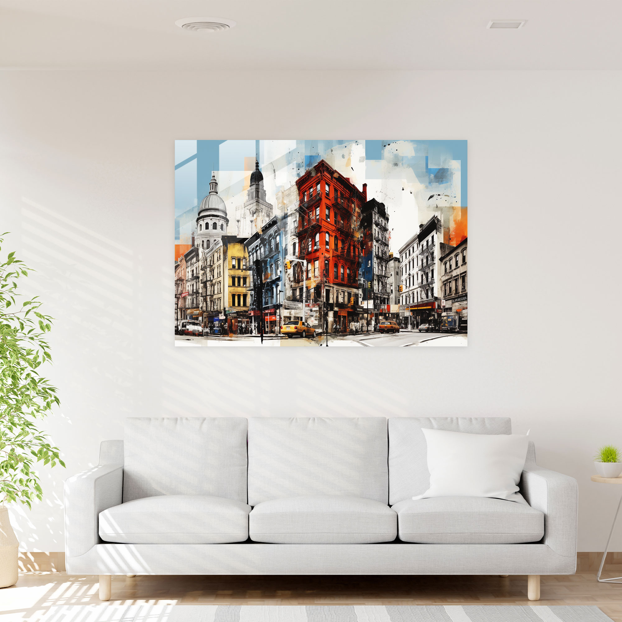 Harlem Cam Tablosu - Soyut Anıt Koleksiyonu - Harlem Modern Sanat Anıt Ev Dekorasyonu