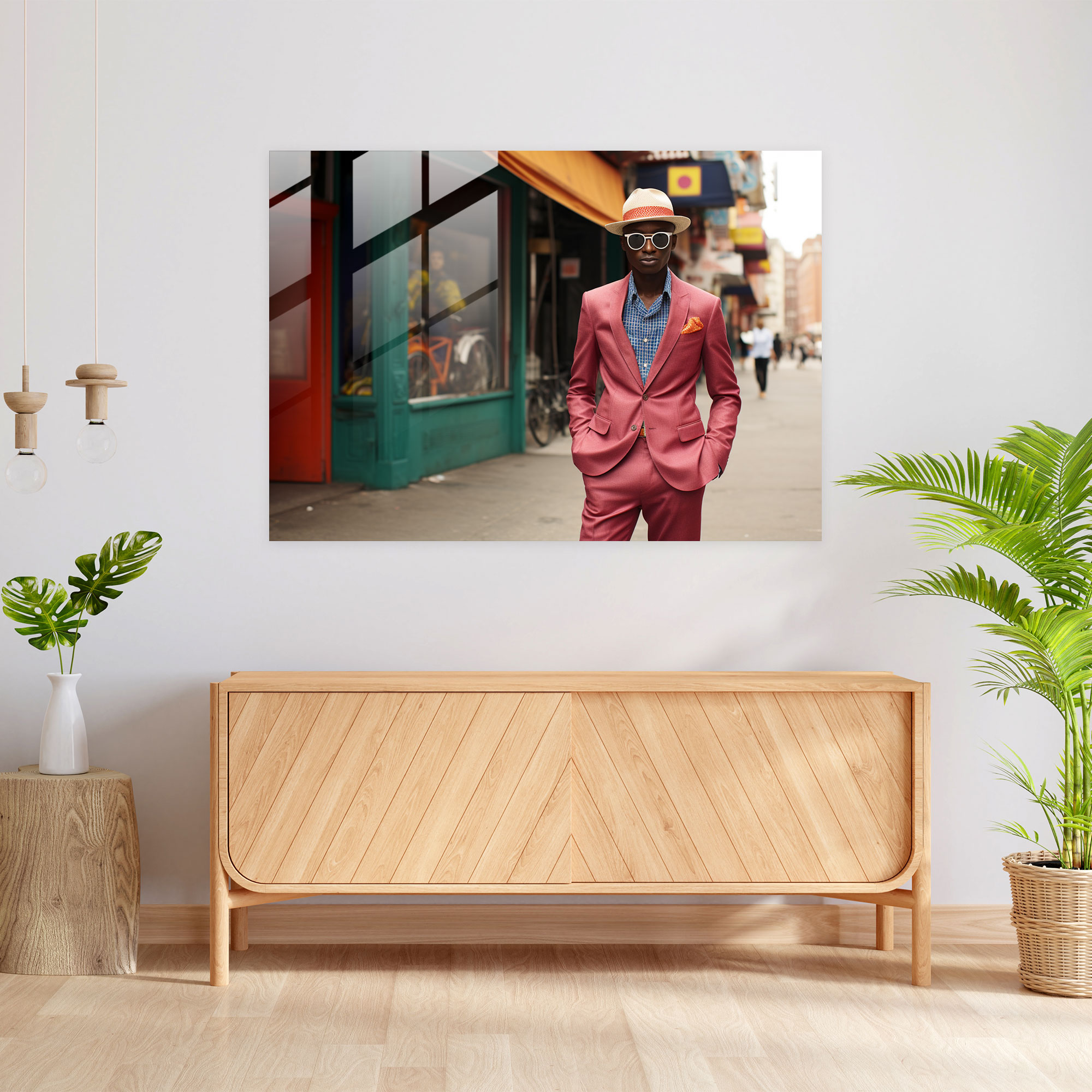 Harlem Glass Print - Street Fashion - Harlem, Influence, Unique Style, Home Decoration