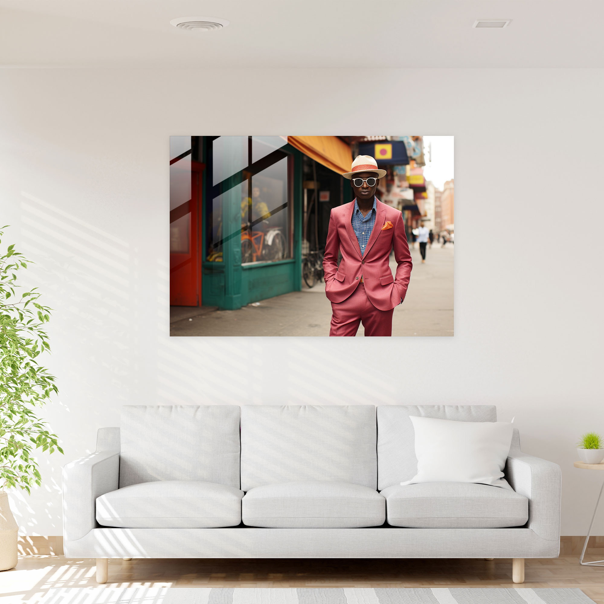 Harlem Glass Print - Street Fashion - Harlem, Influence, Unique Style, Home Decoration