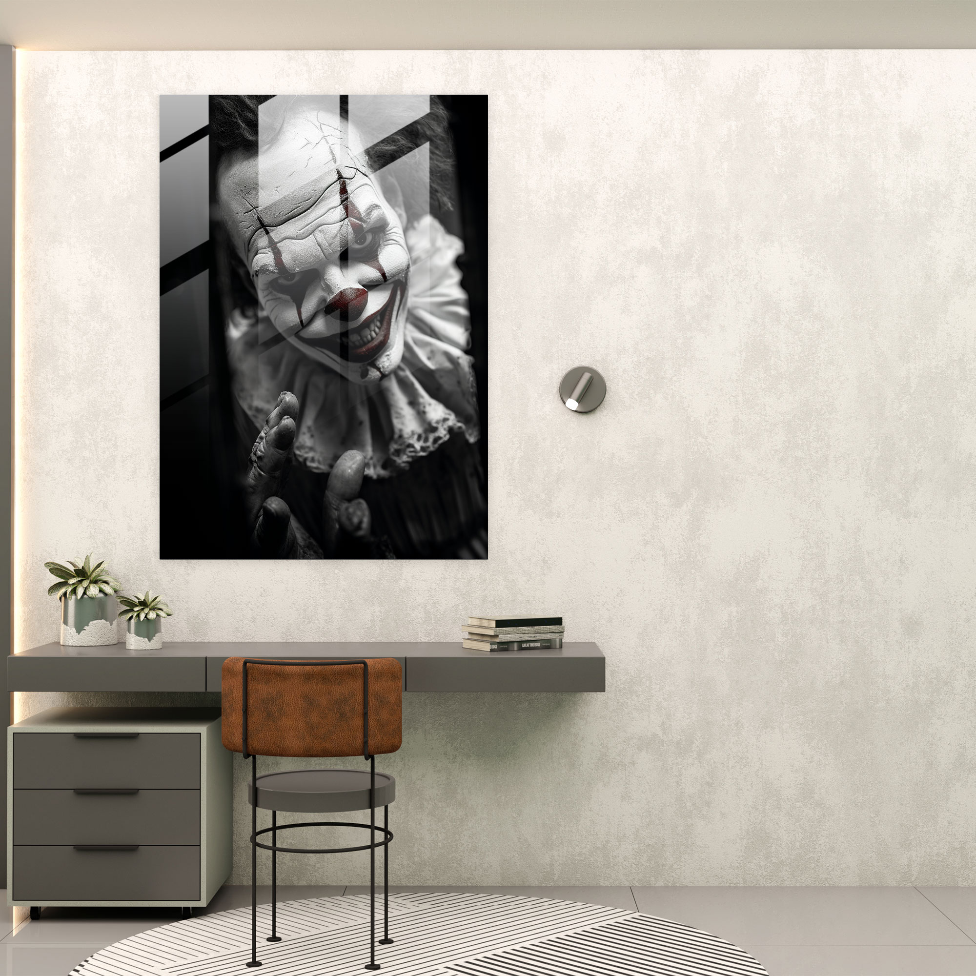 Sinister Glass Wall Art - Horror, Modern Art, Home Decoration, Glass Wall Art
