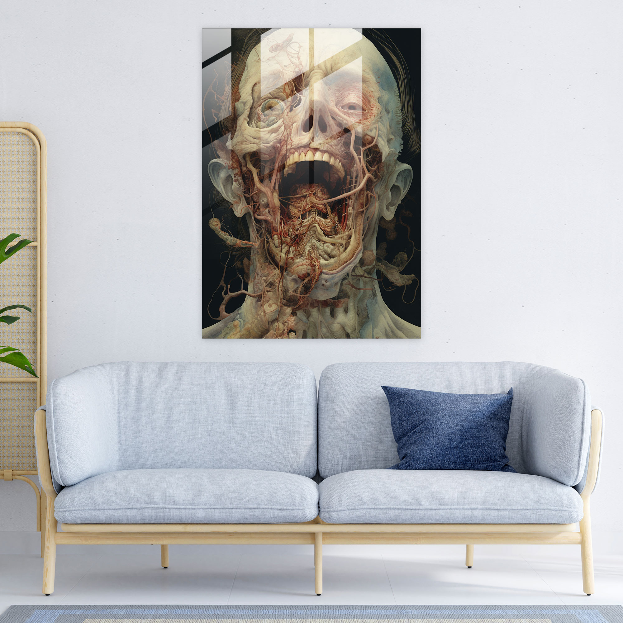 Disturbing Glass Print - Horror, Glass Print, Unsettling, Glass Art
