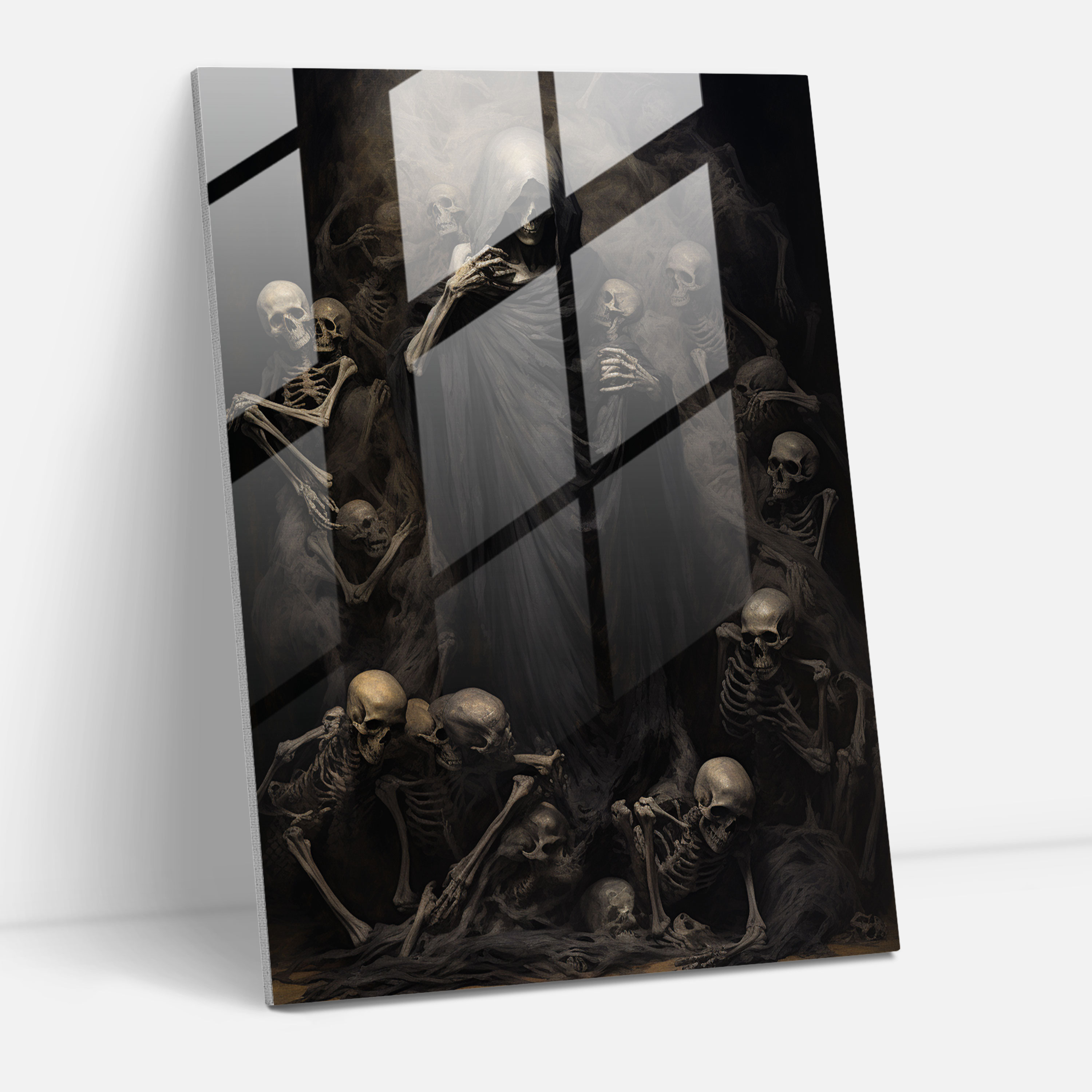 Macabre Glass Print - Horror, Glass Art, Home Decoration, Realm Of Death