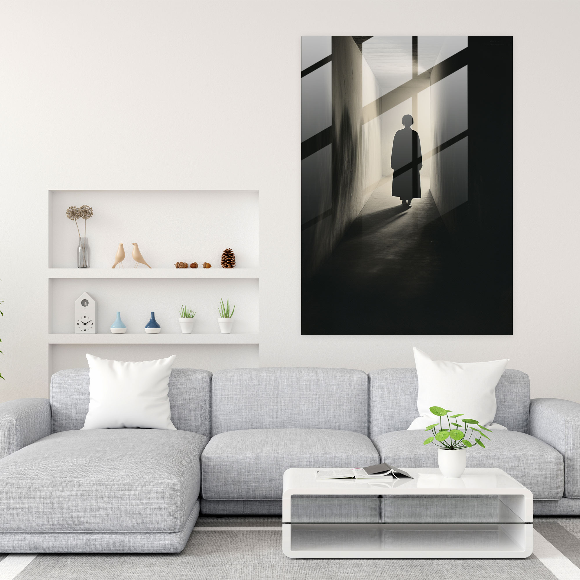 Horror Glass Print - Sinister Silhouette - Horror, Wall Decoration, Glass Wall Art, Glass Print
