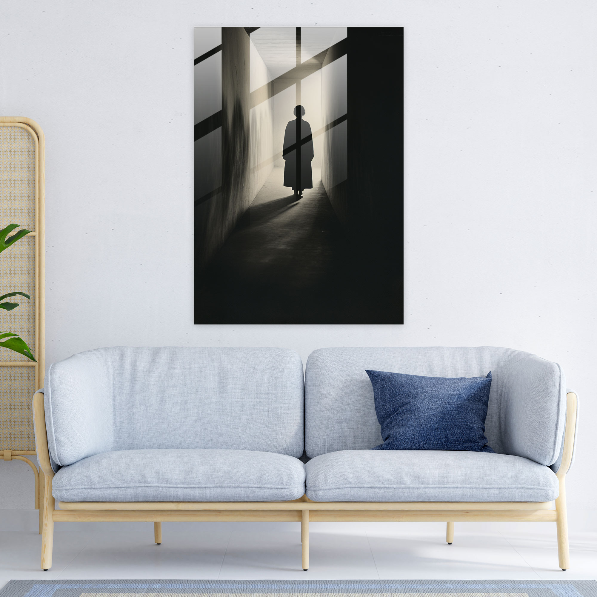 Horror Glass Print - Sinister Silhouette - Horror, Wall Decoration, Glass Wall Art, Glass Print