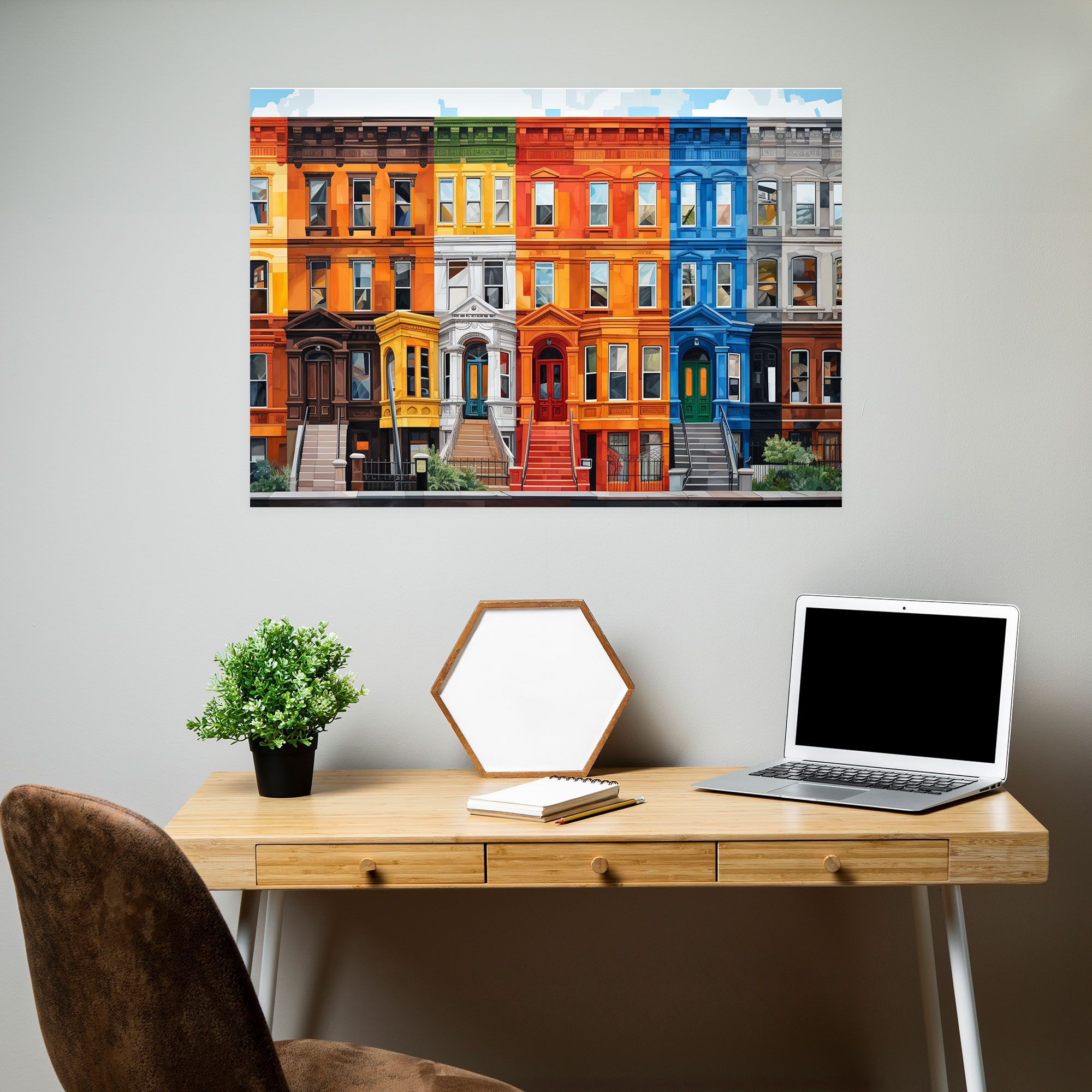 Harlem Brownstones Canvas Print - Harlem, Wall Decoration, Canvas Wall Art, Harlem