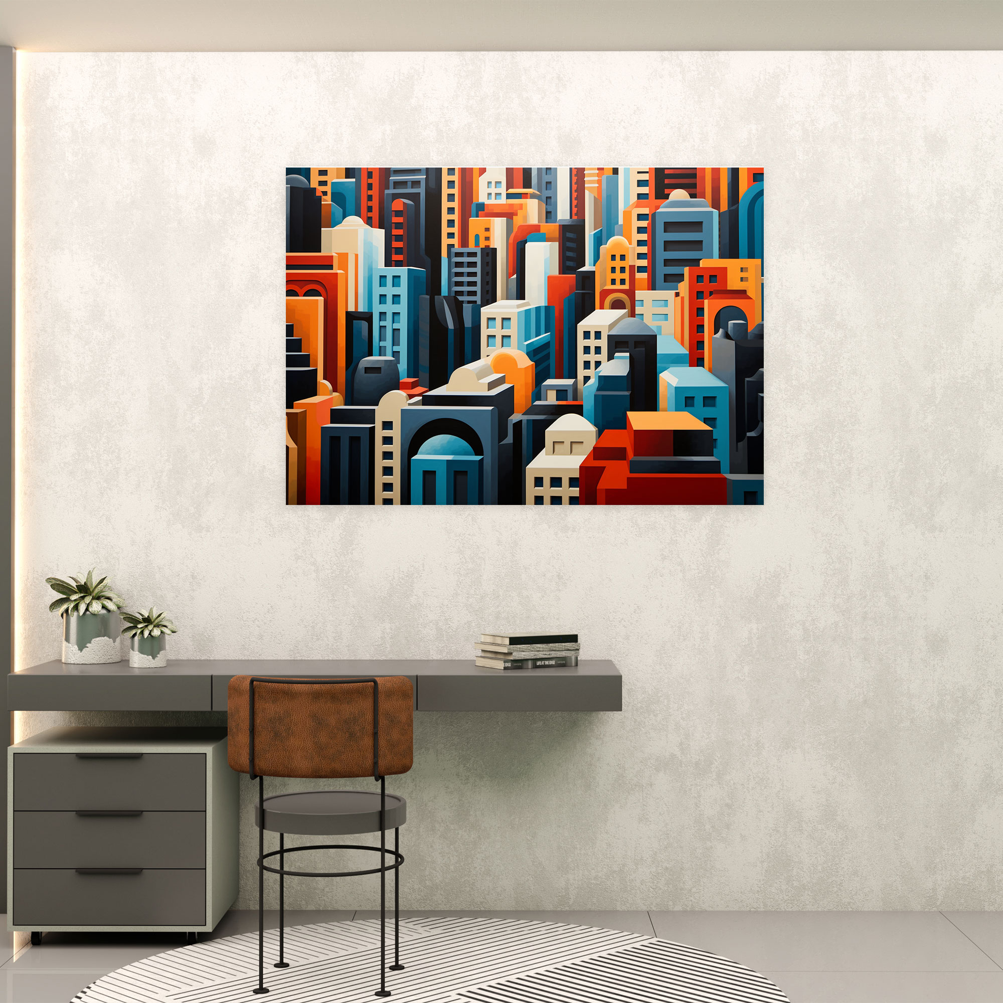 Harlem Geometric Canvas Print - Harlem, Canvas, Stunning, Home Decoration