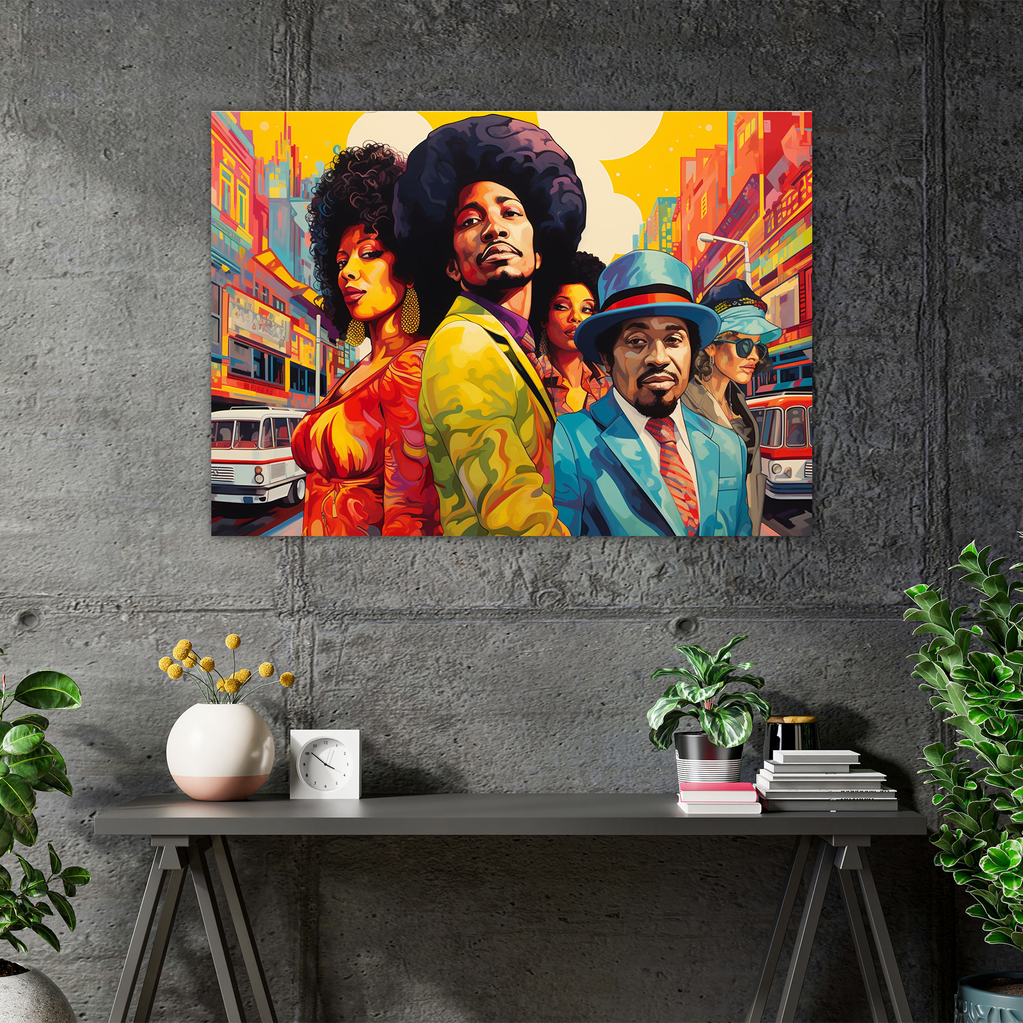Harlem Pop Art Kanvas Tablo - Canlı Renkli Pop Sanat Harlem Duvar Sanatı
