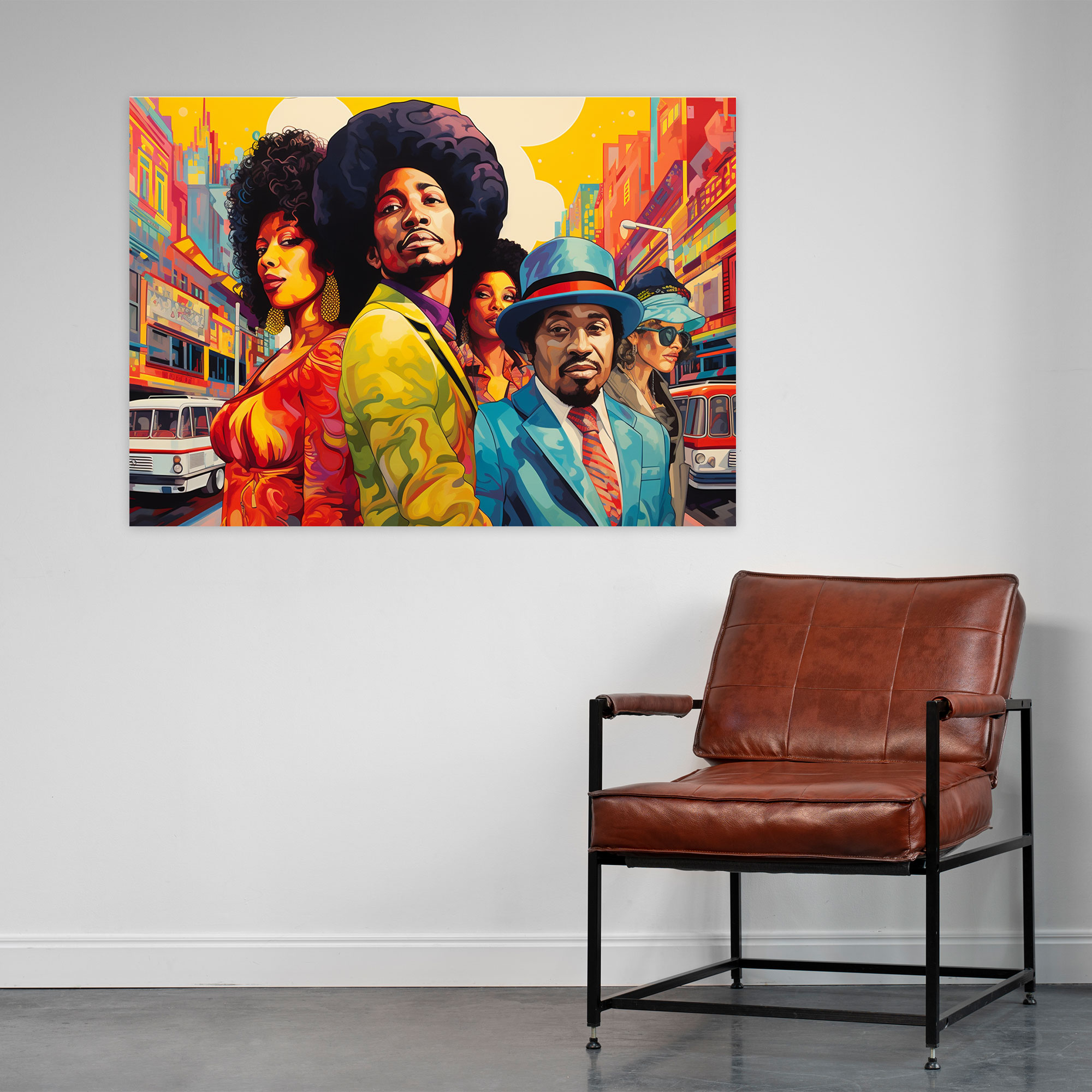 Harlem Pop Art Kanvas Tablo - Canlı Renkli Pop Sanat Harlem Duvar Sanatı