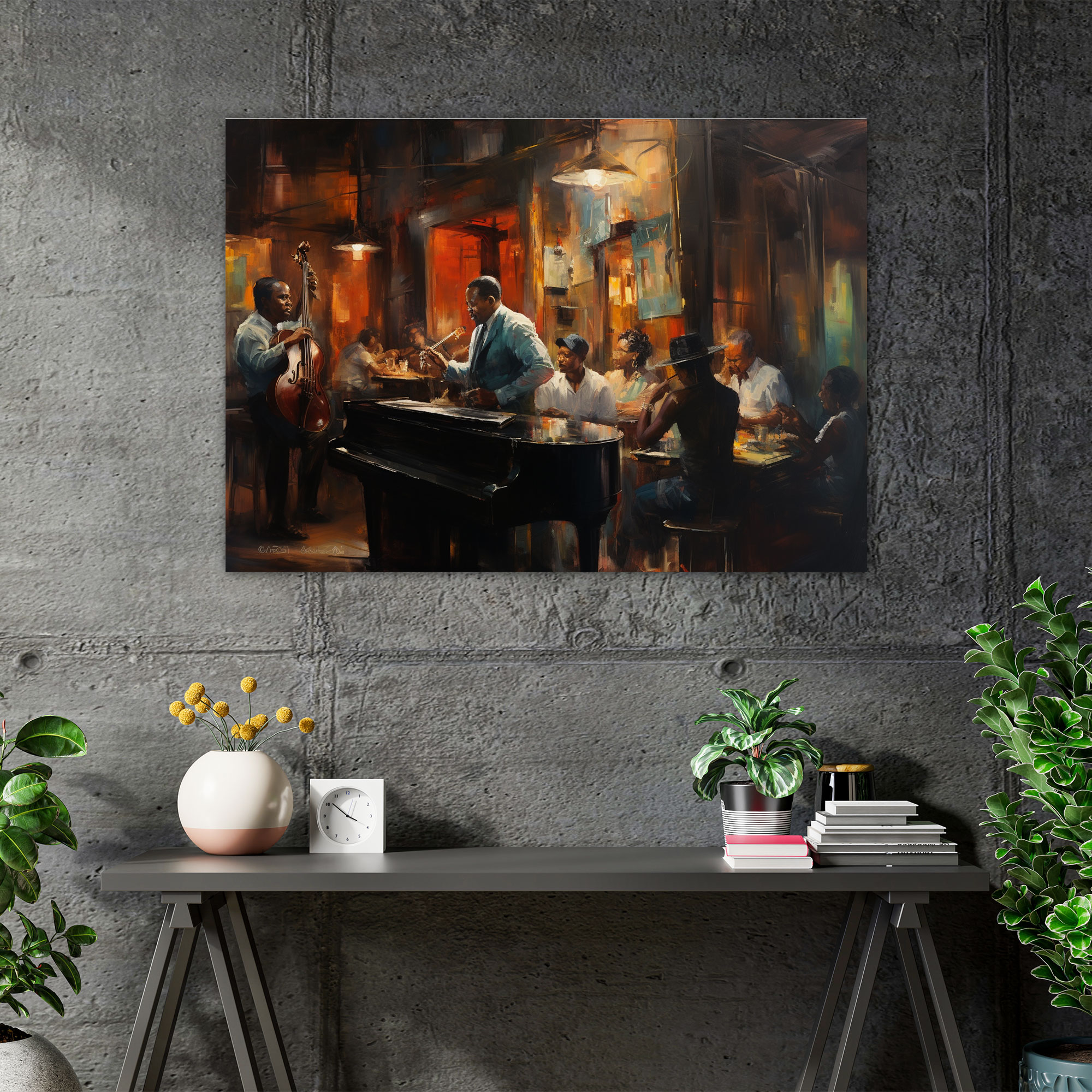 Soulful Harlem Jazz Club Canvas Print - Harlem, Home Decoration, Harlem Jazz Club, Wall Decoration