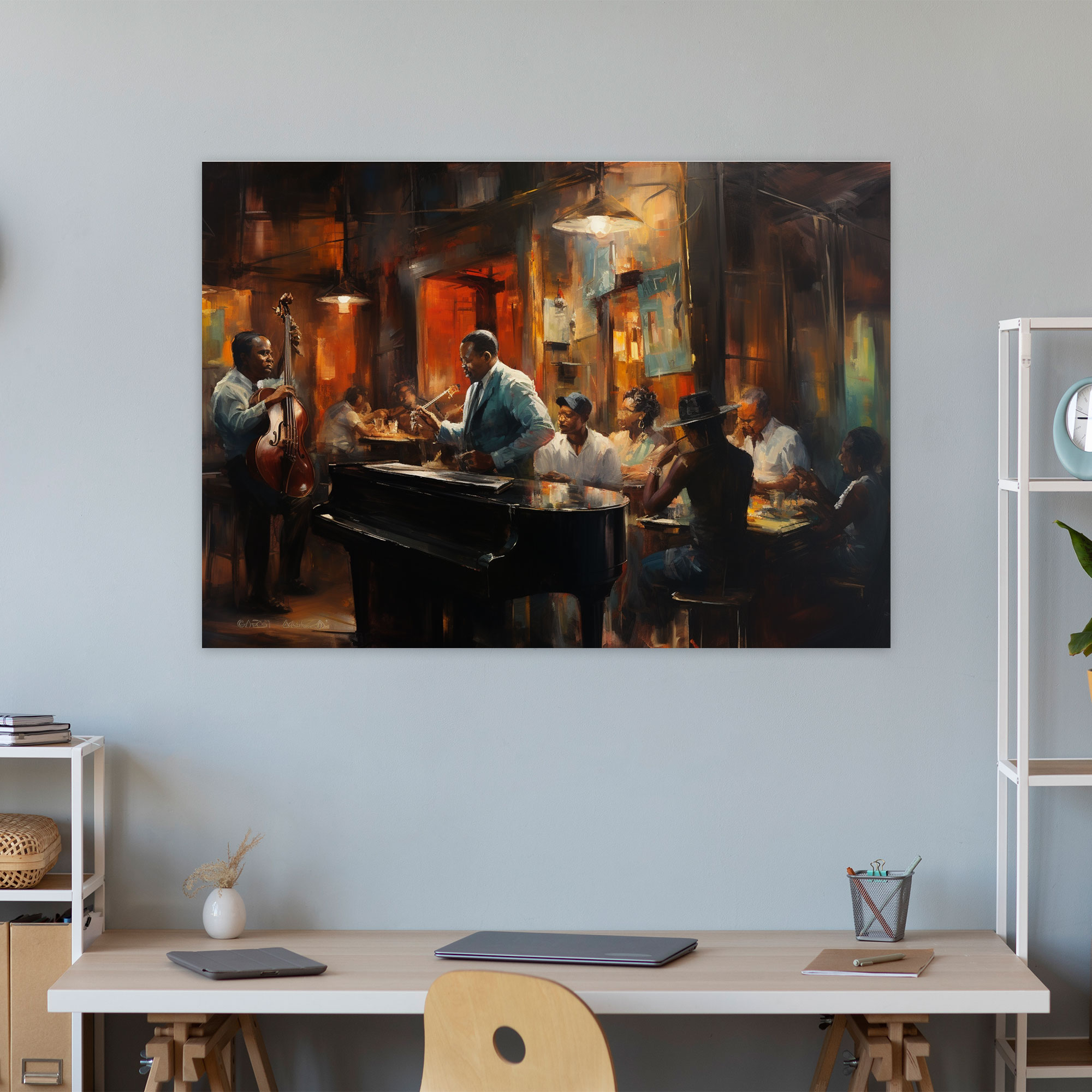 Soulful Harlem Jazz Club Canvas Print - Harlem, Home Decoration, Harlem Jazz Club, Wall Decoration