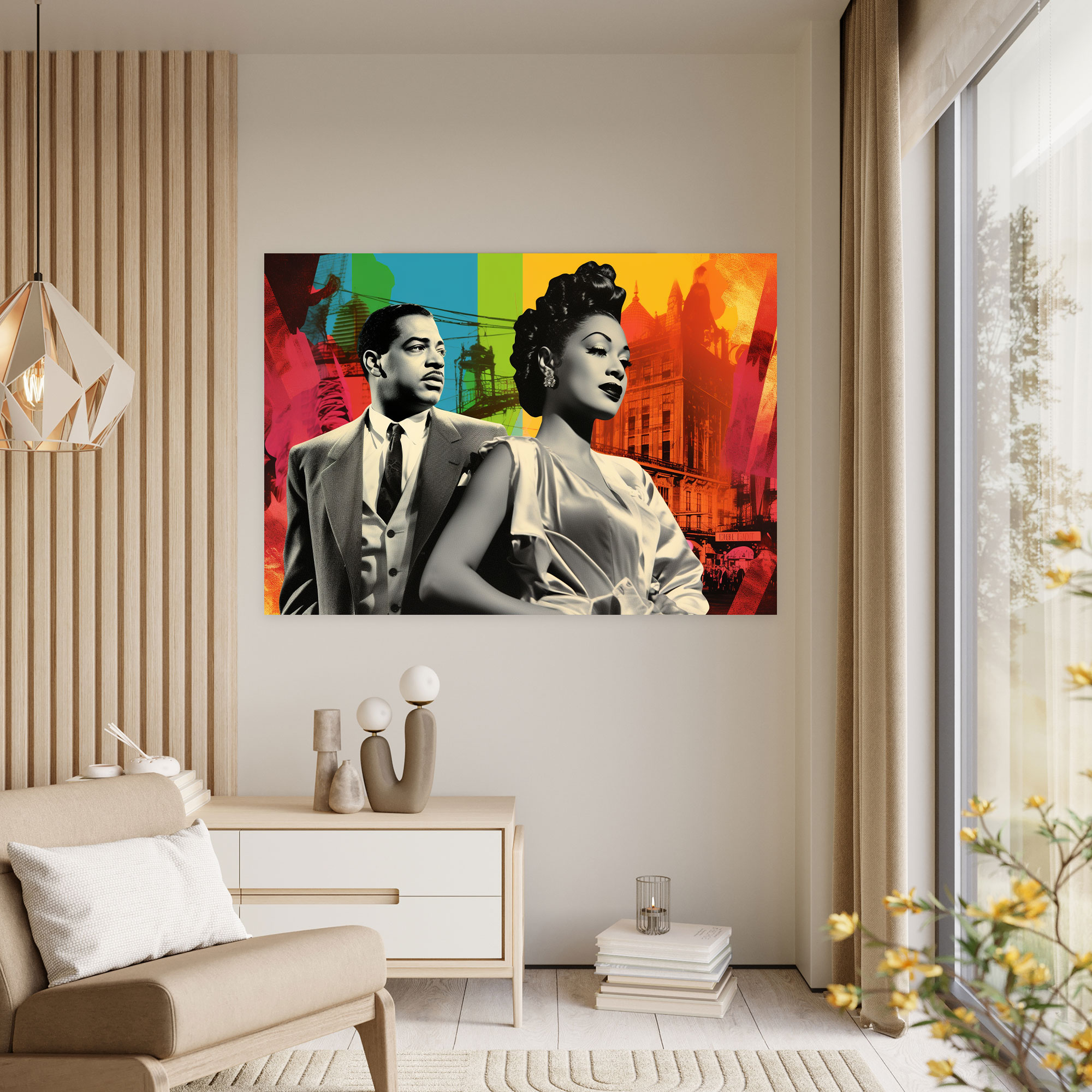 Harlem Wall Art - Renaissance-Inspired Collage With Iconic Figures, Premium Canvas Print - Harlem, Collage, Black-And-White Photographs, Canvas