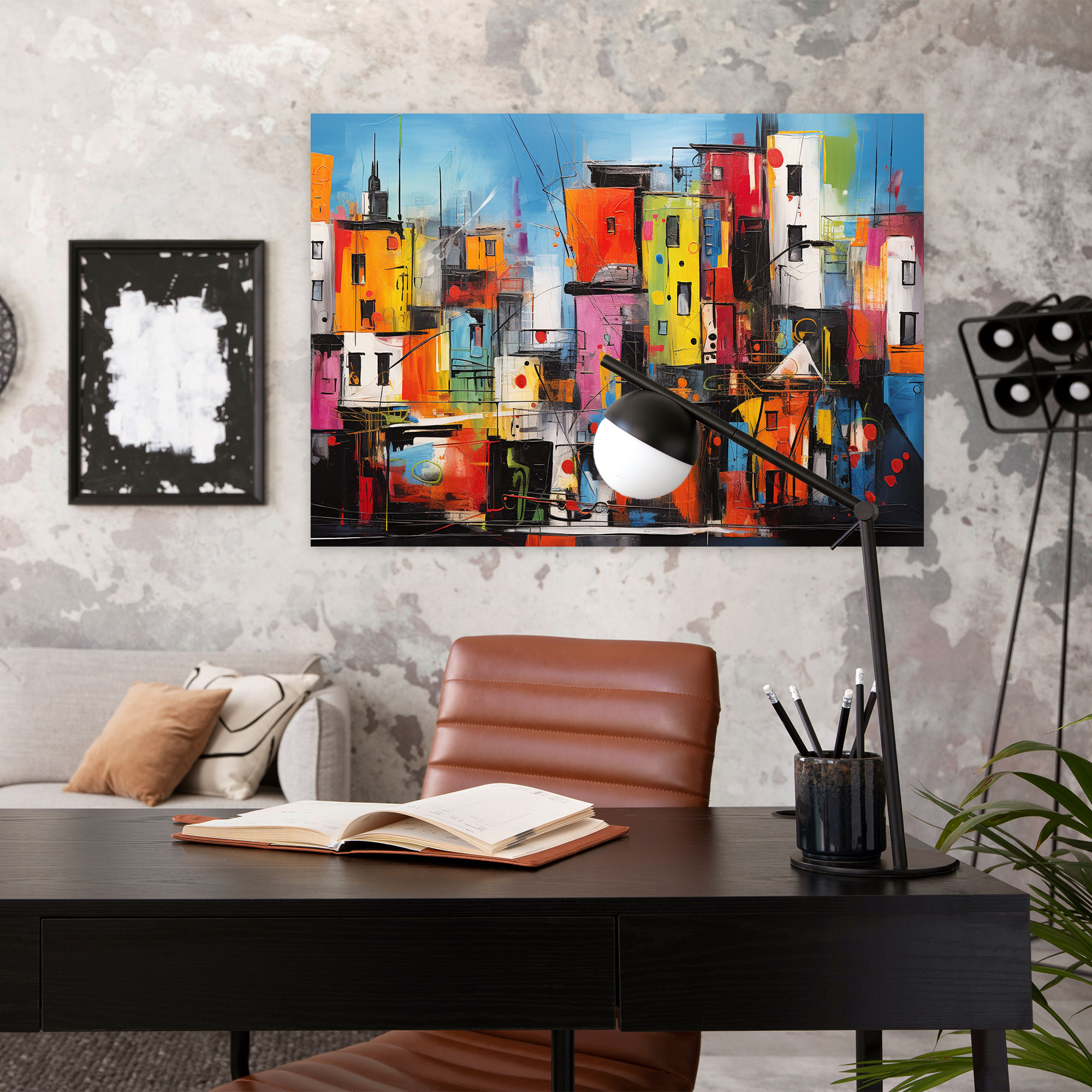 Harlem Wall Art - Abstract Painting Of Lively Streets, High Quality Canvas Print - Harlem, Canvas Wall Art, Wall Decoration, Harlem