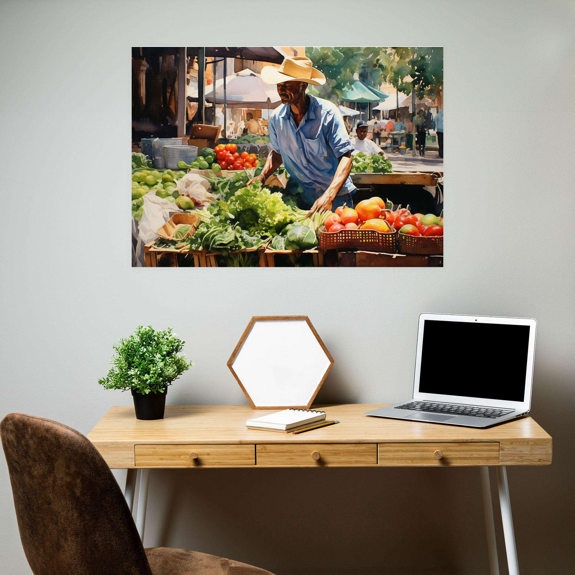 Harlem Canvas Print - Vibrant Marketplace With Fresh Produce, High Quality Wall Art - Harlem, Canvas Print, Harlem, Fresh Produce