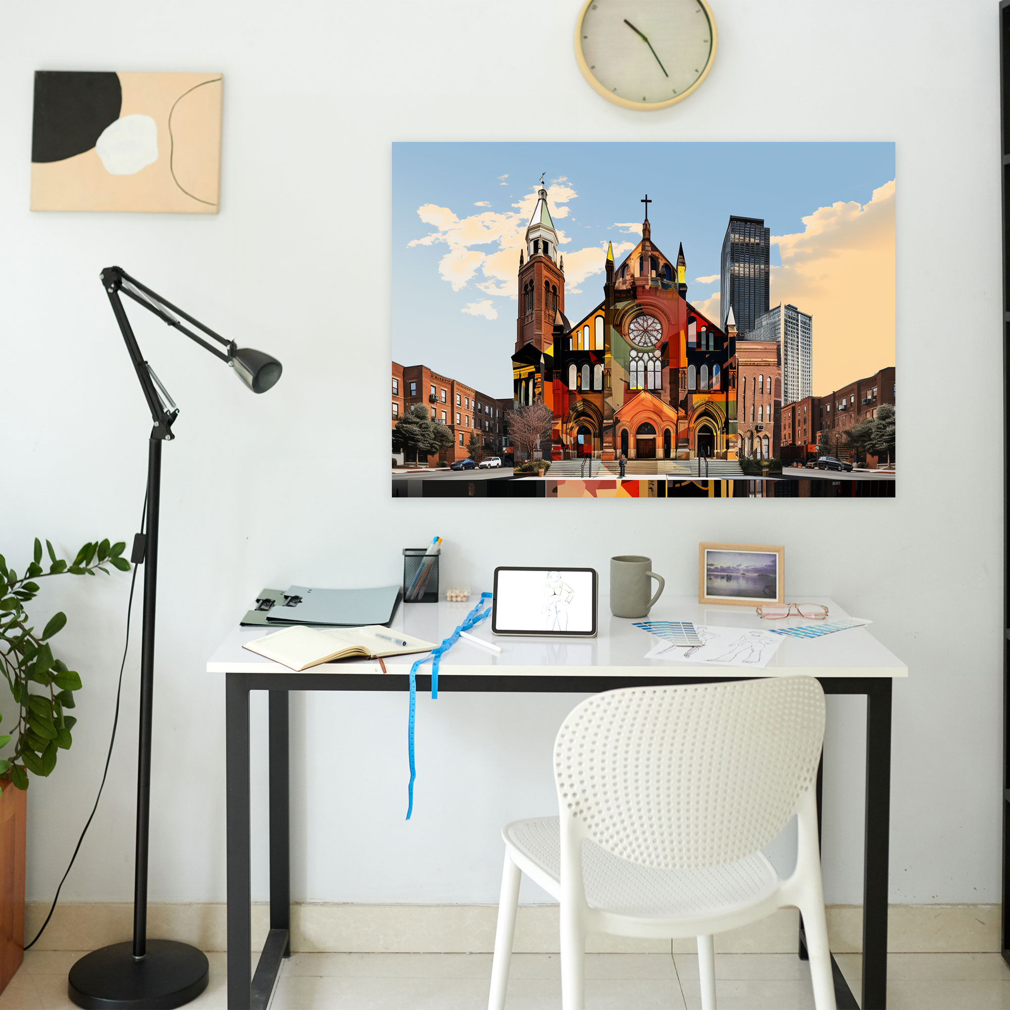 Harlem Wall Art - Digital Collage Of Iconic Landmarks, Premium Canvas Print - Harlem, Iconic Landmarks, Schomburg Center, Harlem
