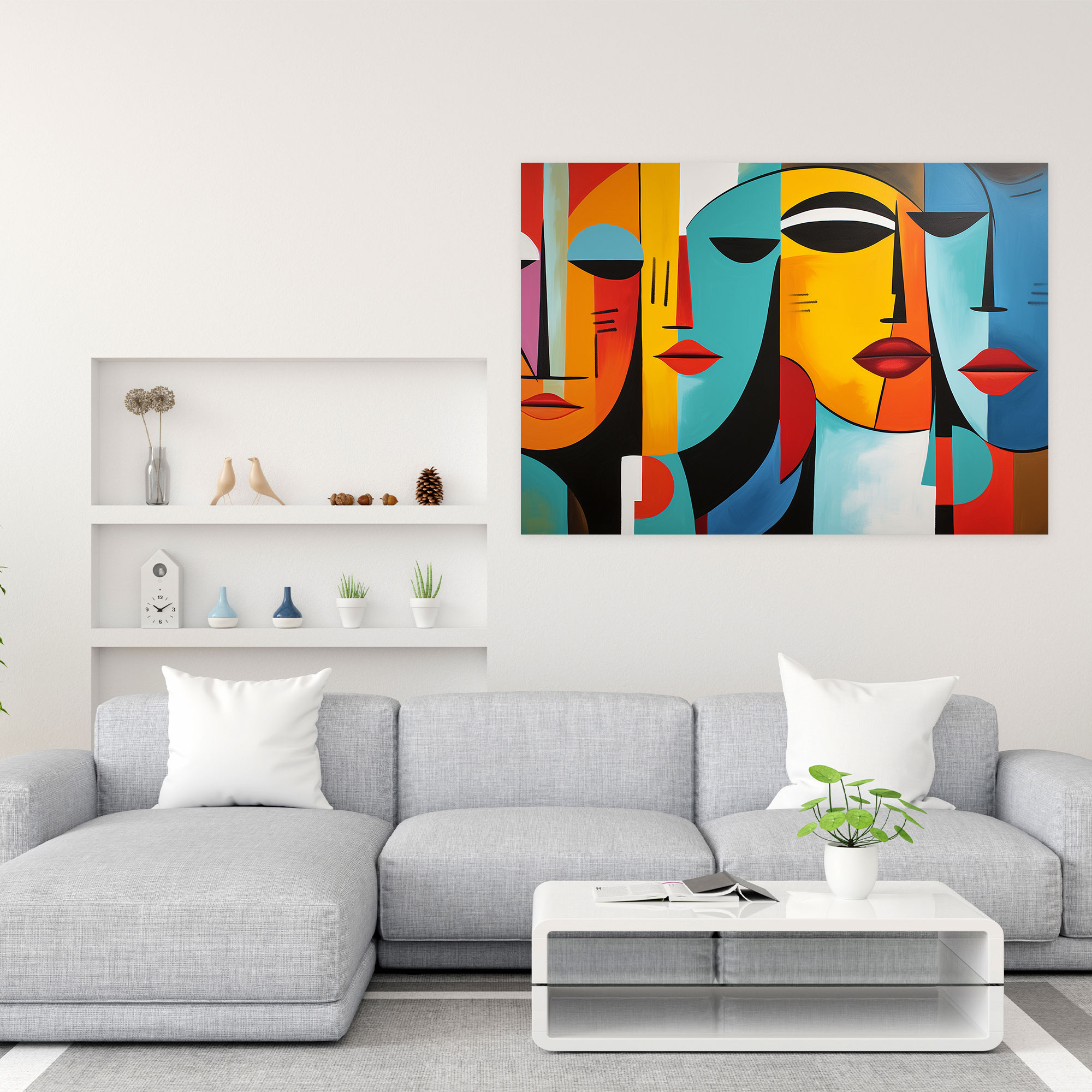 Harlem Abstract Canvas Print - Harlem, Home Decoration, Abstract Art, Acrylic Painting