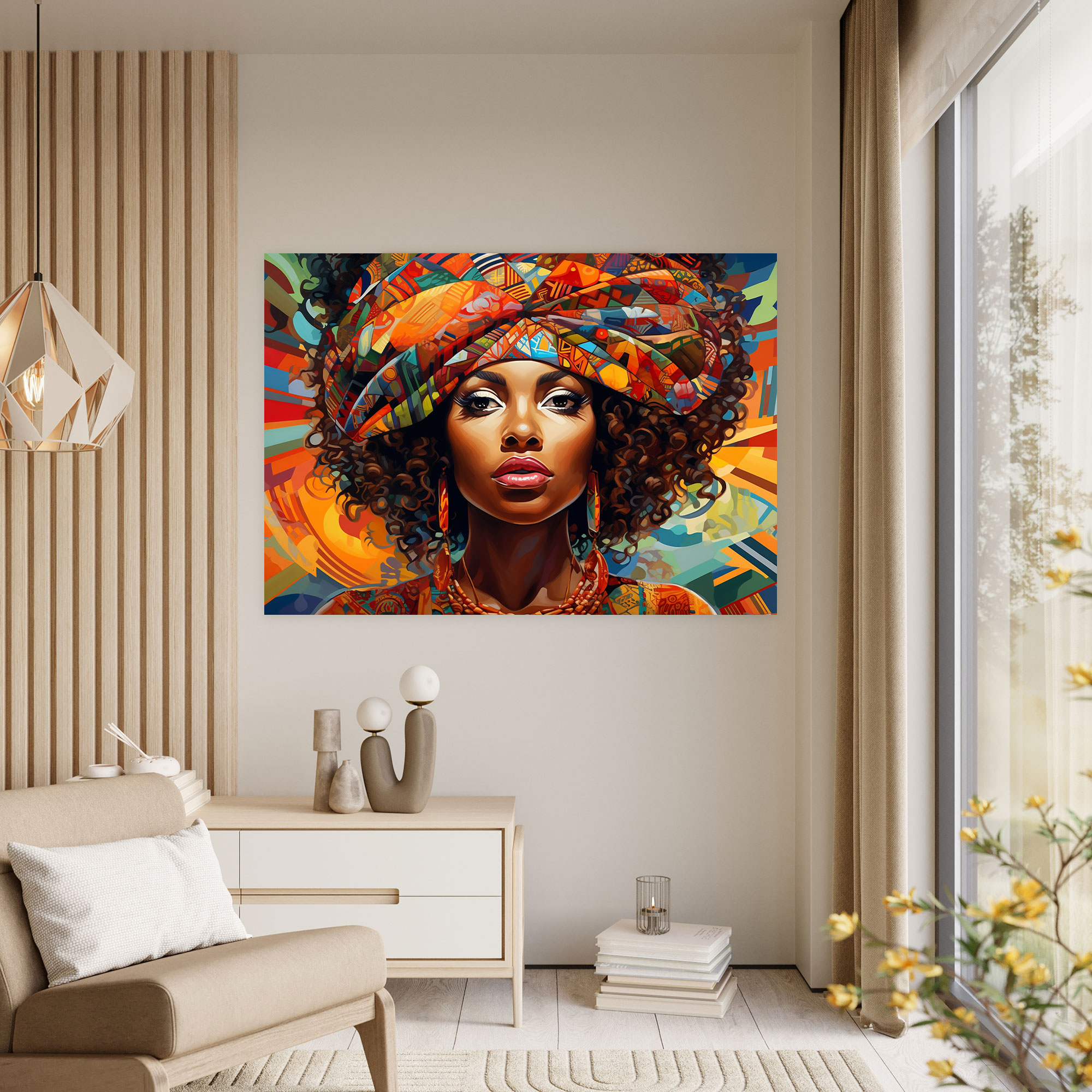 Harlem Afrocentric Canvas Print - Harlem, Home Decoration, Vibrant Colors, Canvas