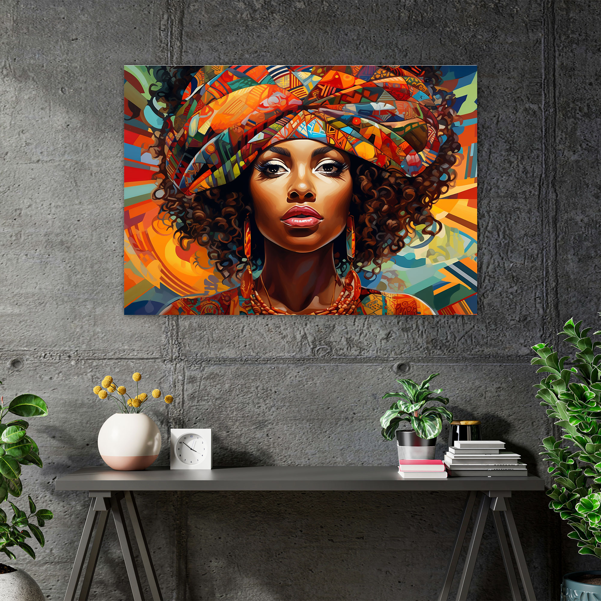 Harlem Afrocentric Canvas Print - Harlem, Home Decoration, Vibrant Colors, Canvas