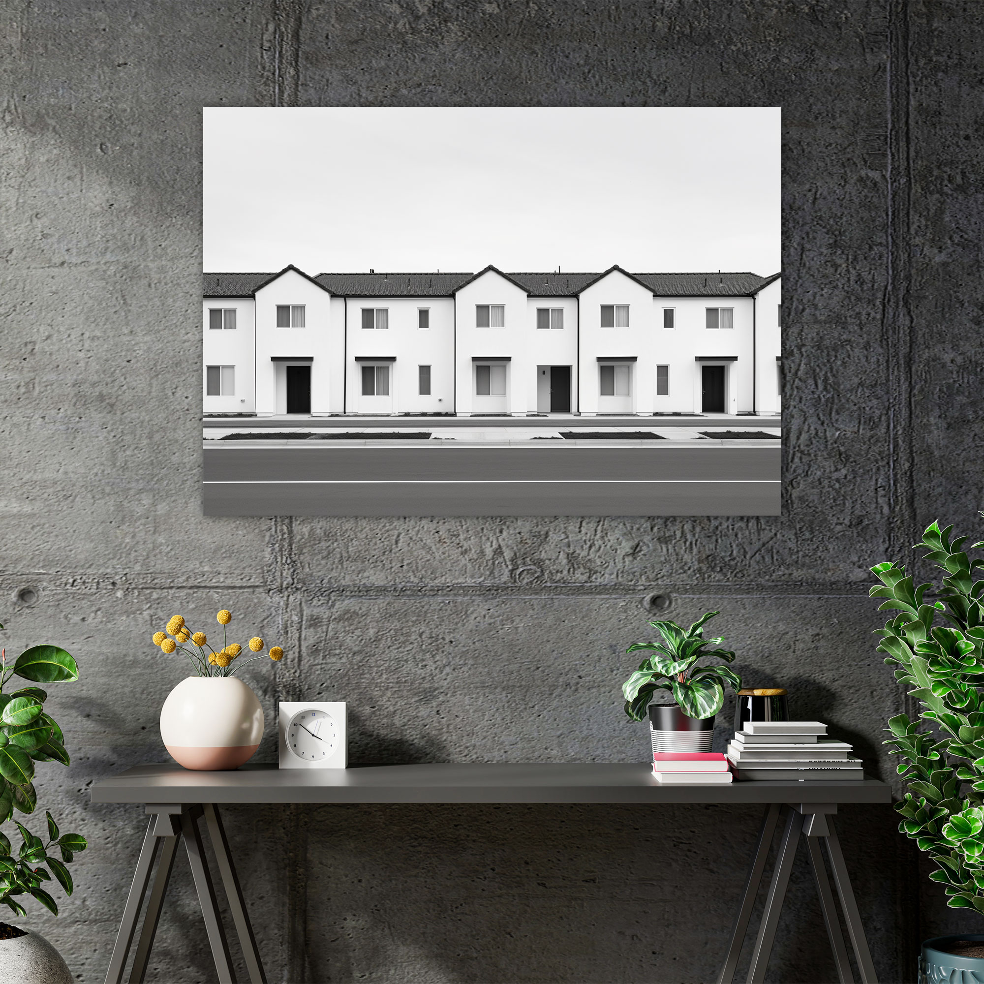 Simetrik Banliyö Duvar Sanatı - Harlem Minimalist Fotoğraf Duvar Dekorasyonu