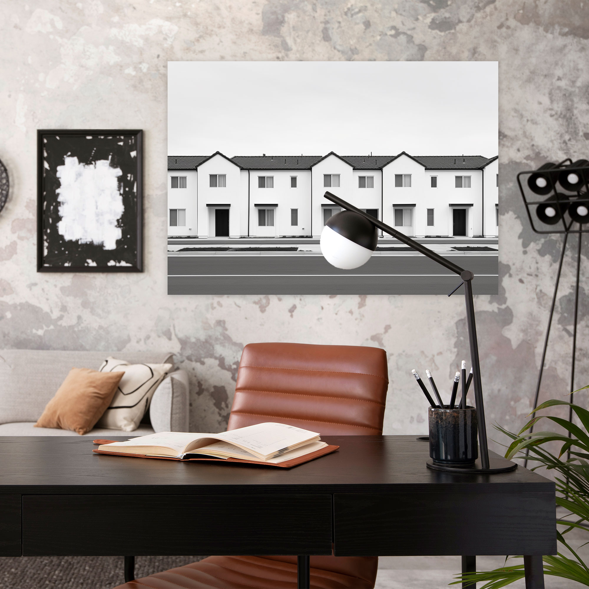Simetrik Banliyö Duvar Sanatı - Harlem Minimalist Fotoğraf Duvar Dekorasyonu
