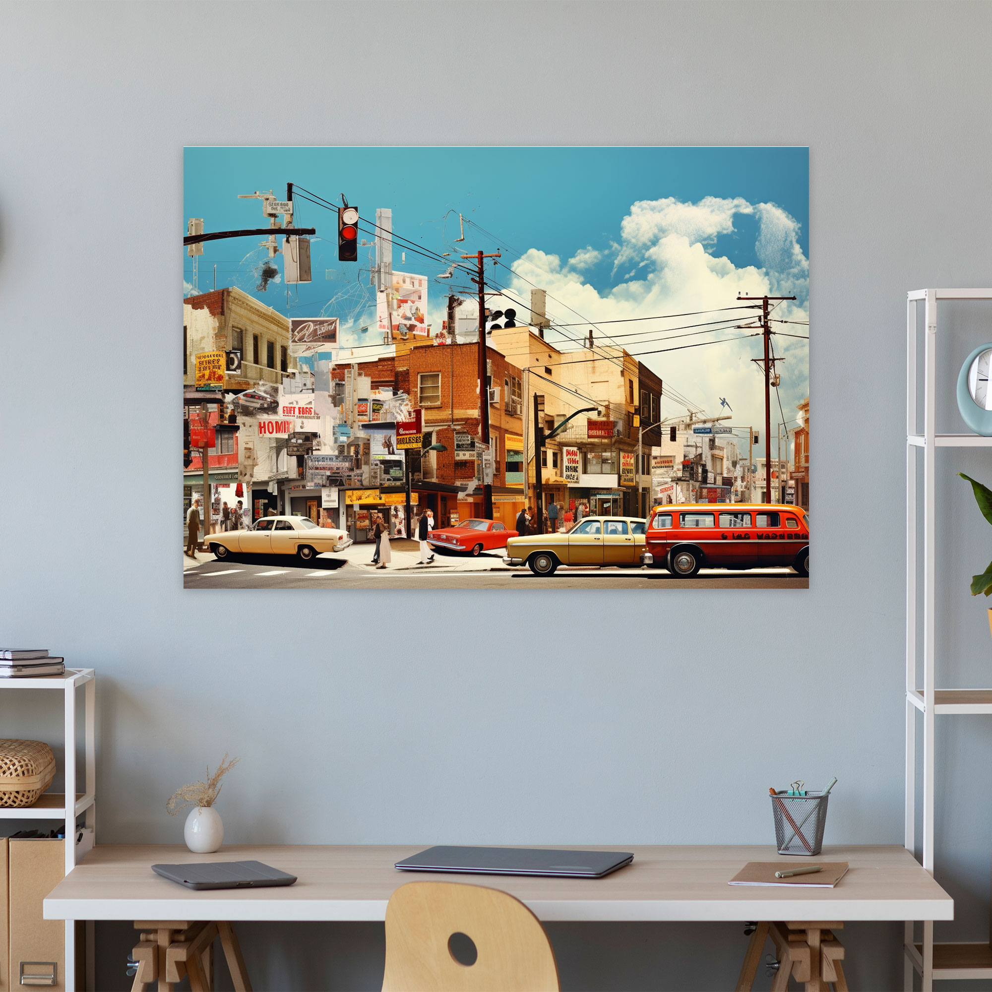 Suburban Cityscape Wall Decoration - Harlem, Wall Art, Wall Decoration, Contemporary