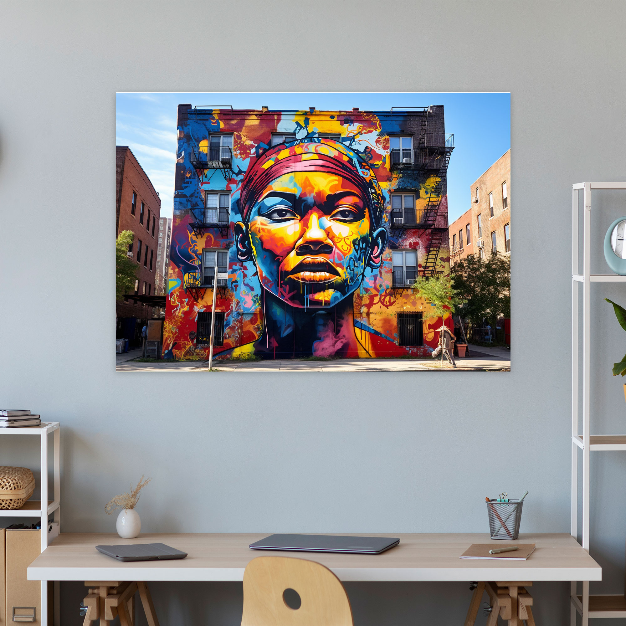 Harlem Graffiti Kanvas Tablo - Harlem Duvar Sanatı