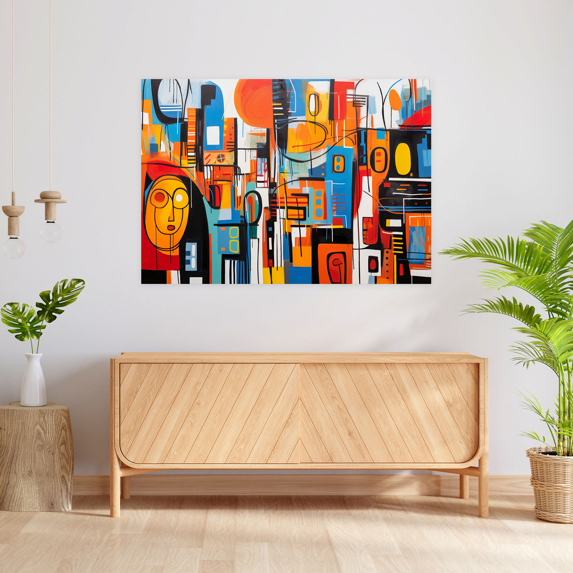 Harlem Abstract Art Canvas Print - Harlem, Wall Art, Wall Decoration, Vibrant Colors