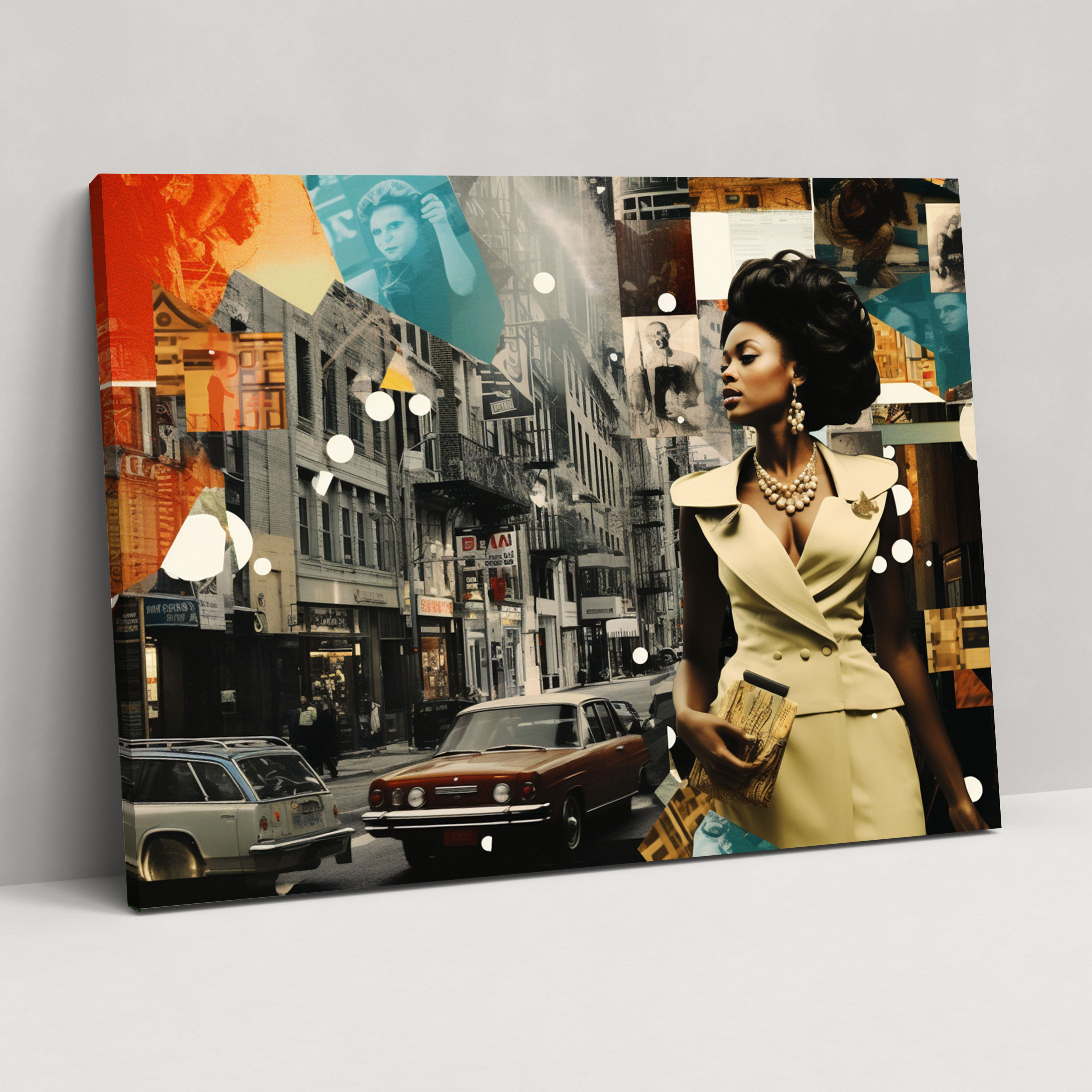 Harlem Spirit Collage Canvas Print - Harlem, Home Decoration, Canvas Wall Art, Wall Art