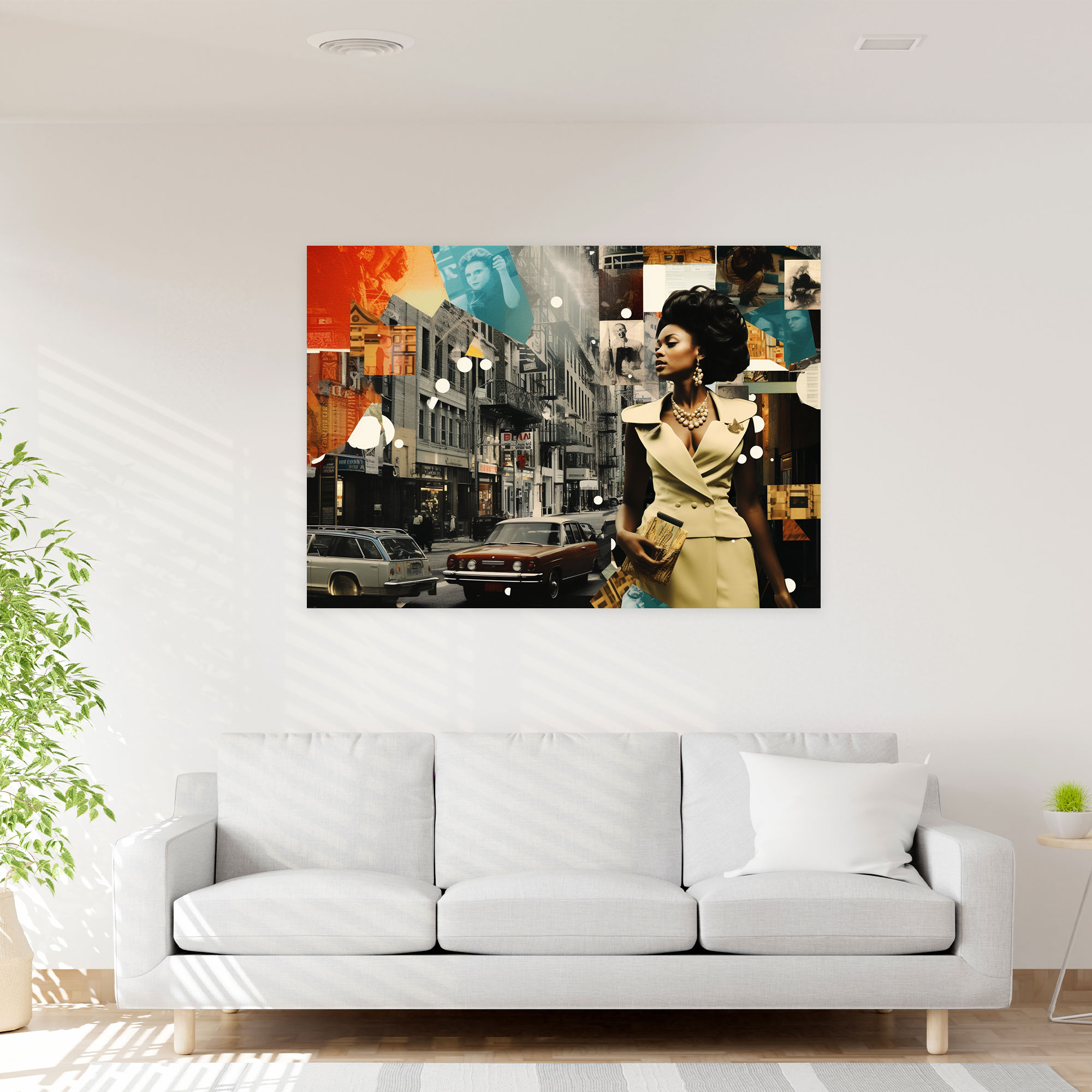 Harlem Spirit Collage Canvas Print - Harlem, Home Decoration, Canvas Wall Art, Wall Art