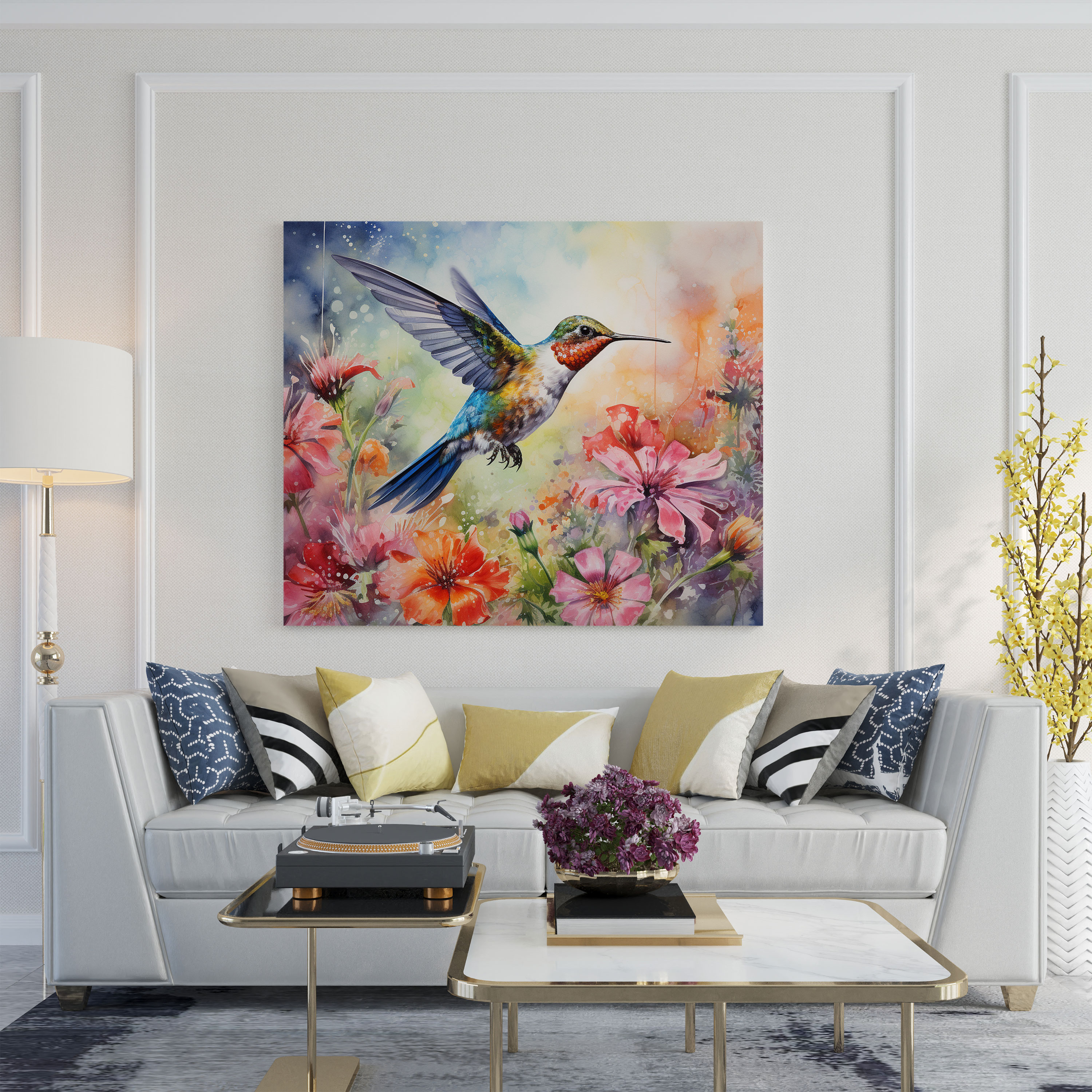 Hummingbird Canvas Print - Hummingbird, Canvas, Wall Decoration, Wall Art