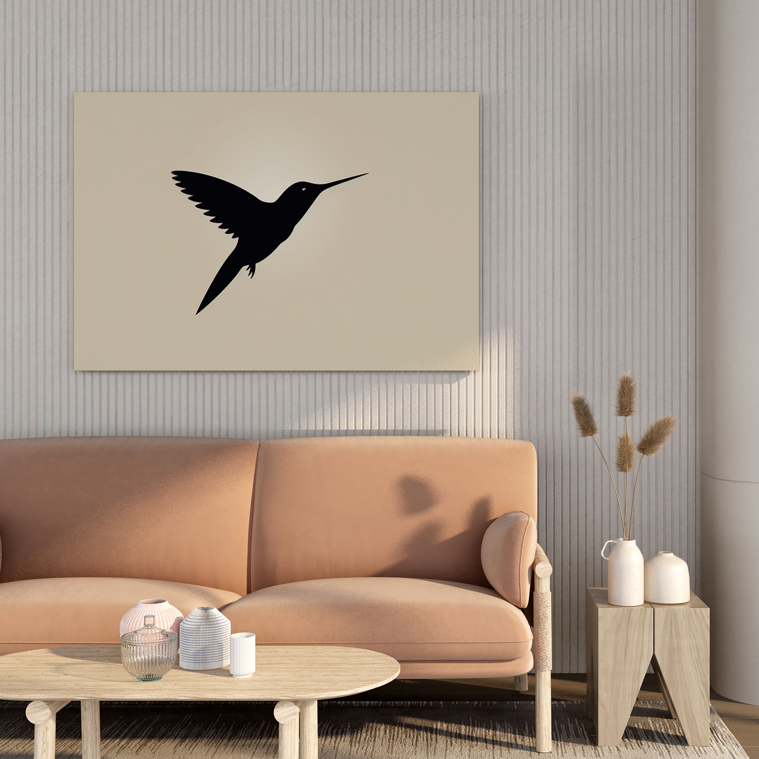 Minimalist Hummingbird Canvas Print - Hummingbird, Wall Decoration, Canvas, Home Decoration