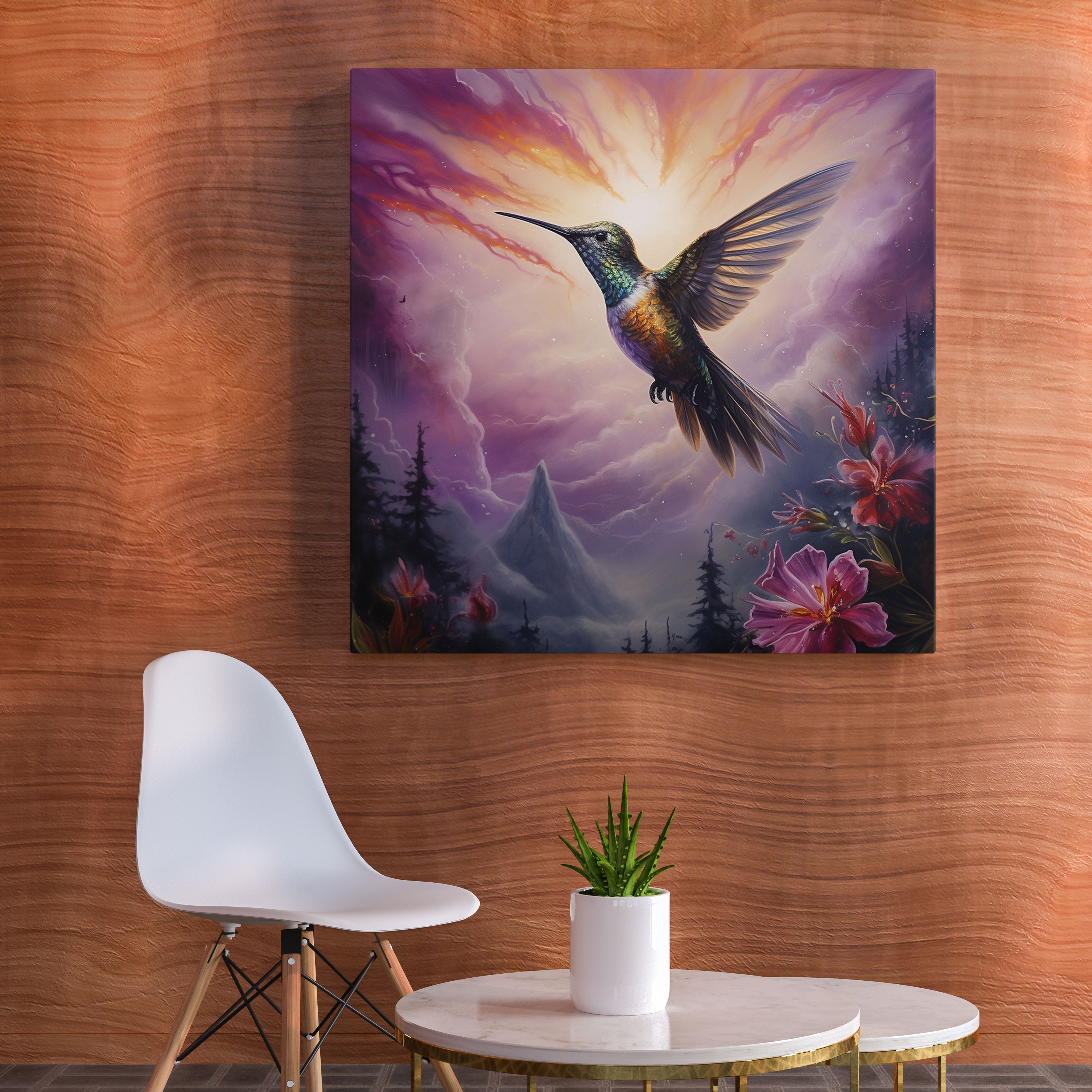 Dreamy Hummingbird Wall Art - Hummingbird, Wall Art, Canvas Print, Wall Decoration
