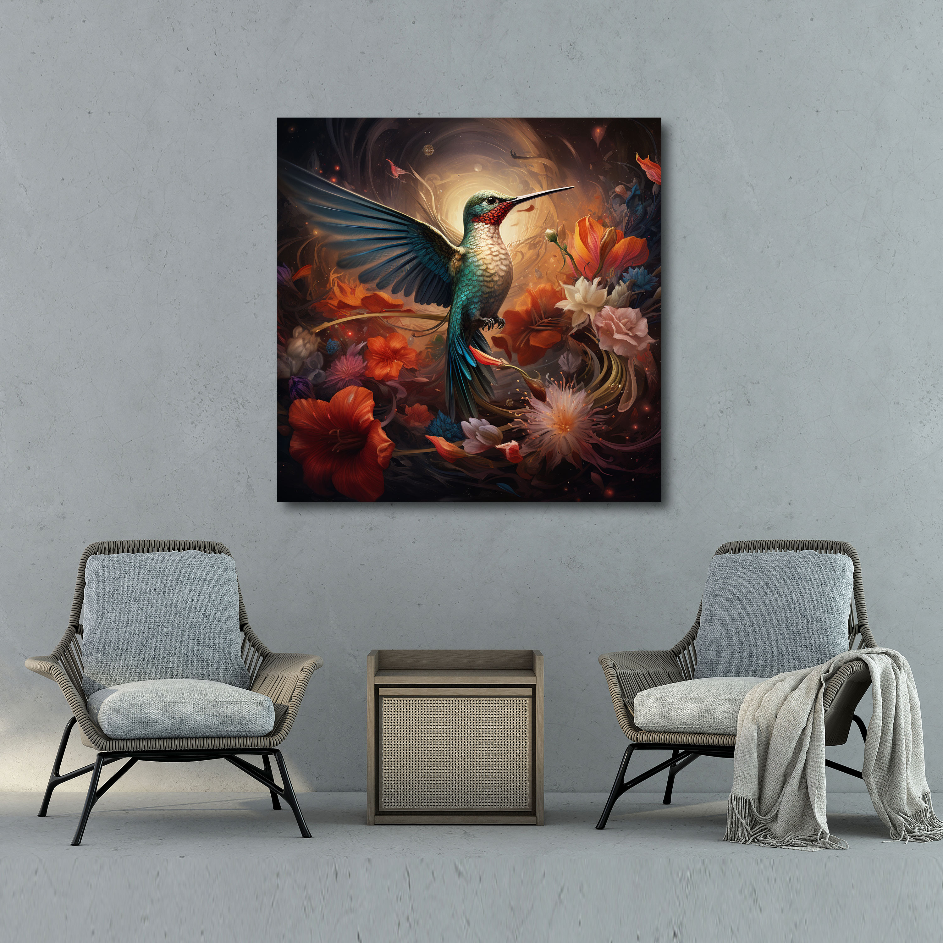 Hummingbird Wall Decoration - Hummingbird, Canvas Print, Canvas Wall Art, Otherworldly