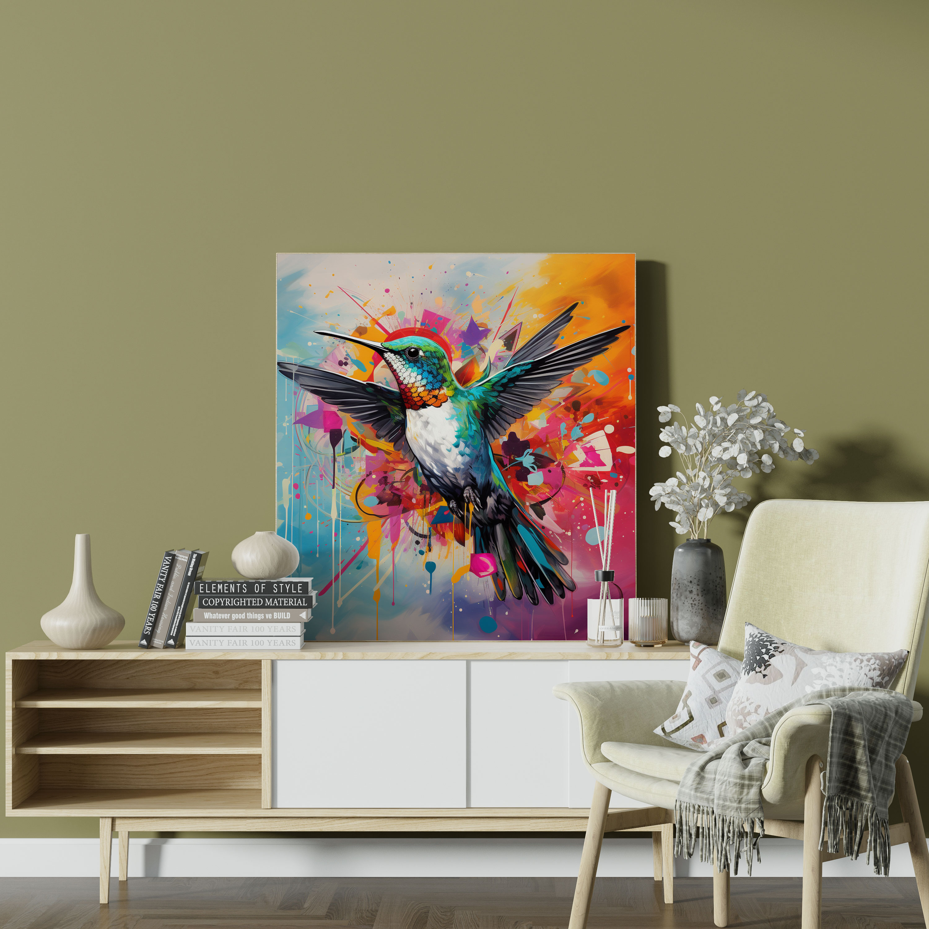 Hummingbird Canvas Print - Hummingbird, Wall Decoration, Bold, Canvas