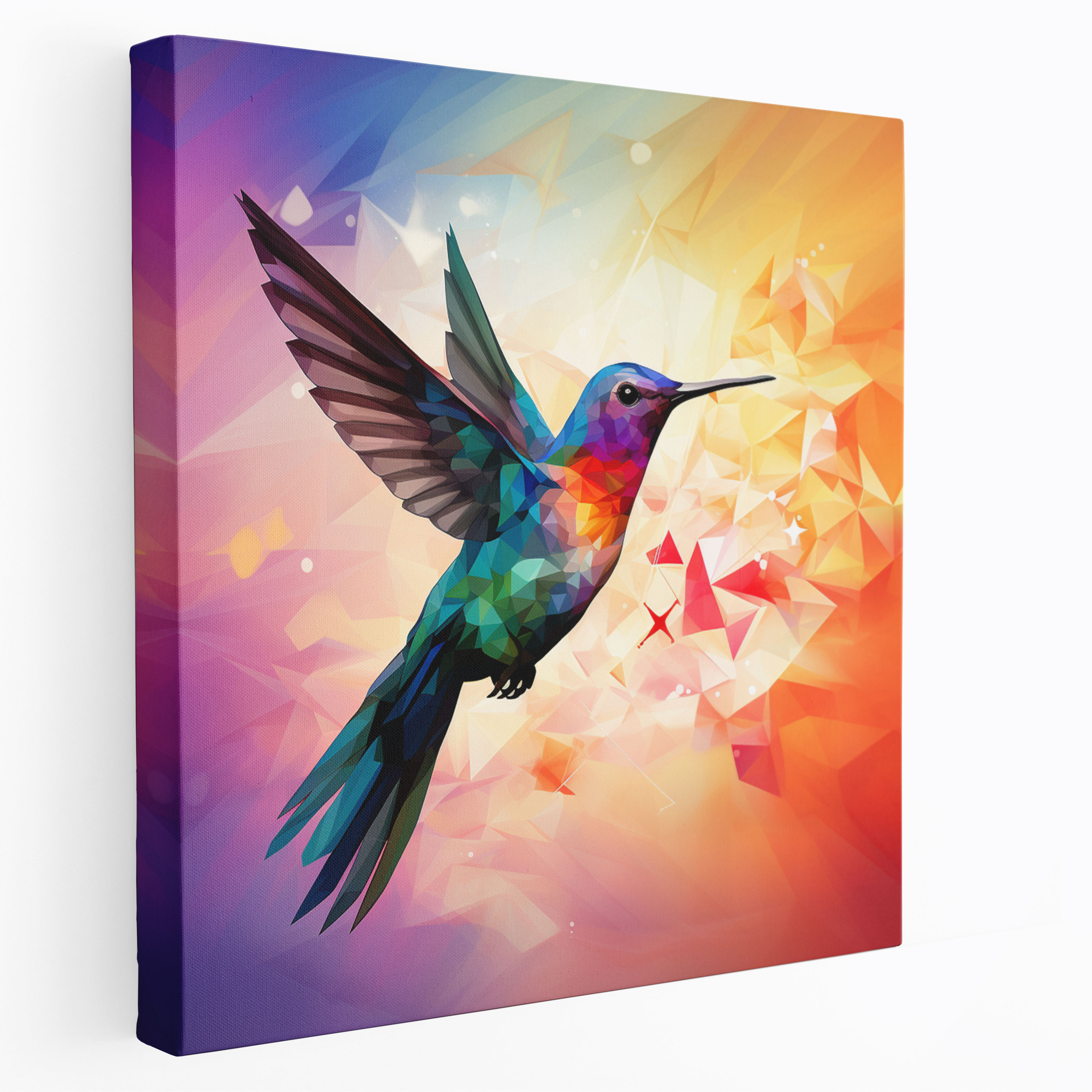 Geometric Hummingbird Wall Decoration - Hummingbird, Wall Decoration, Wall Art, Home Decoration