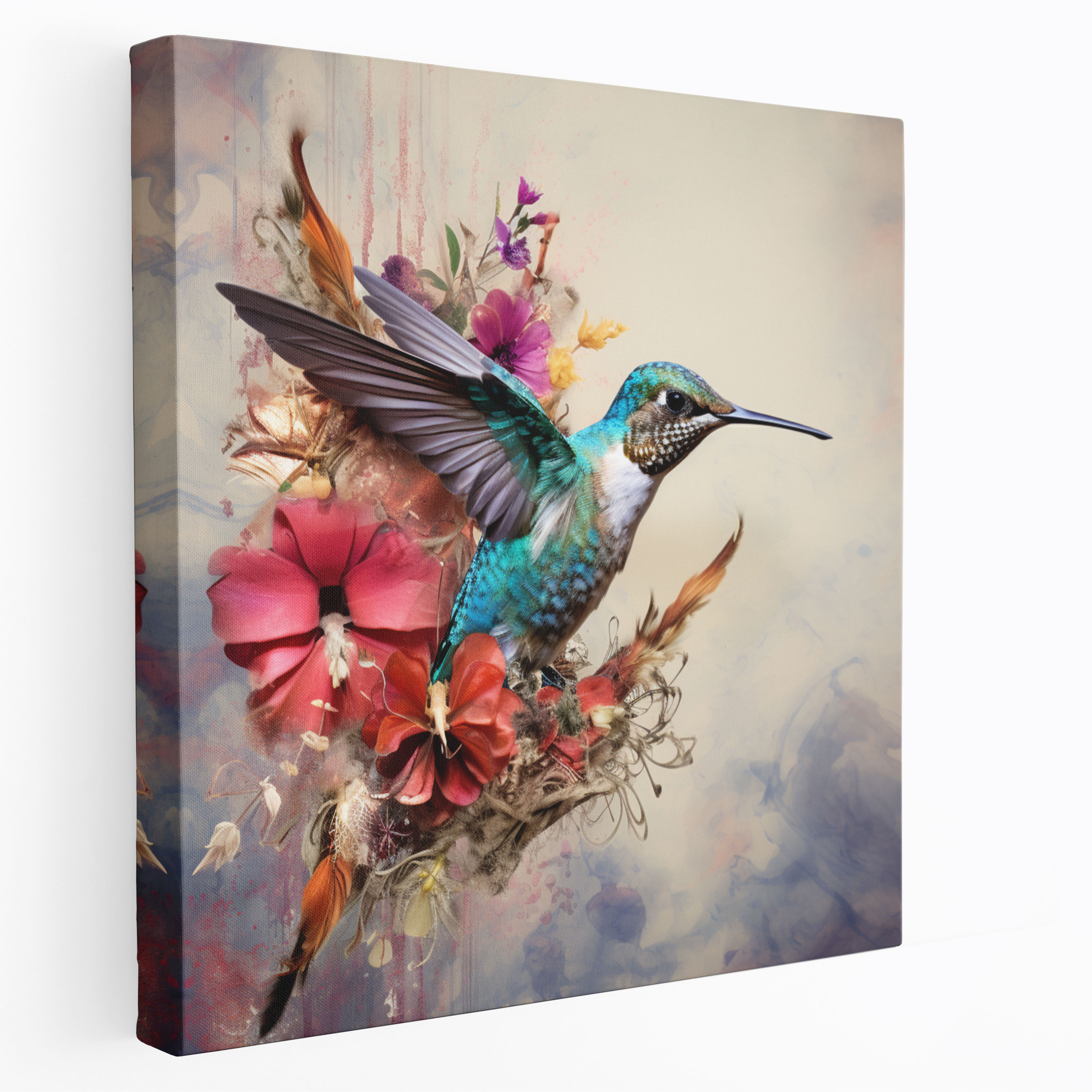 Hummingbird Collage Canvas Print - Hummingbird, Hummingbird, Canvas, Canvas Print