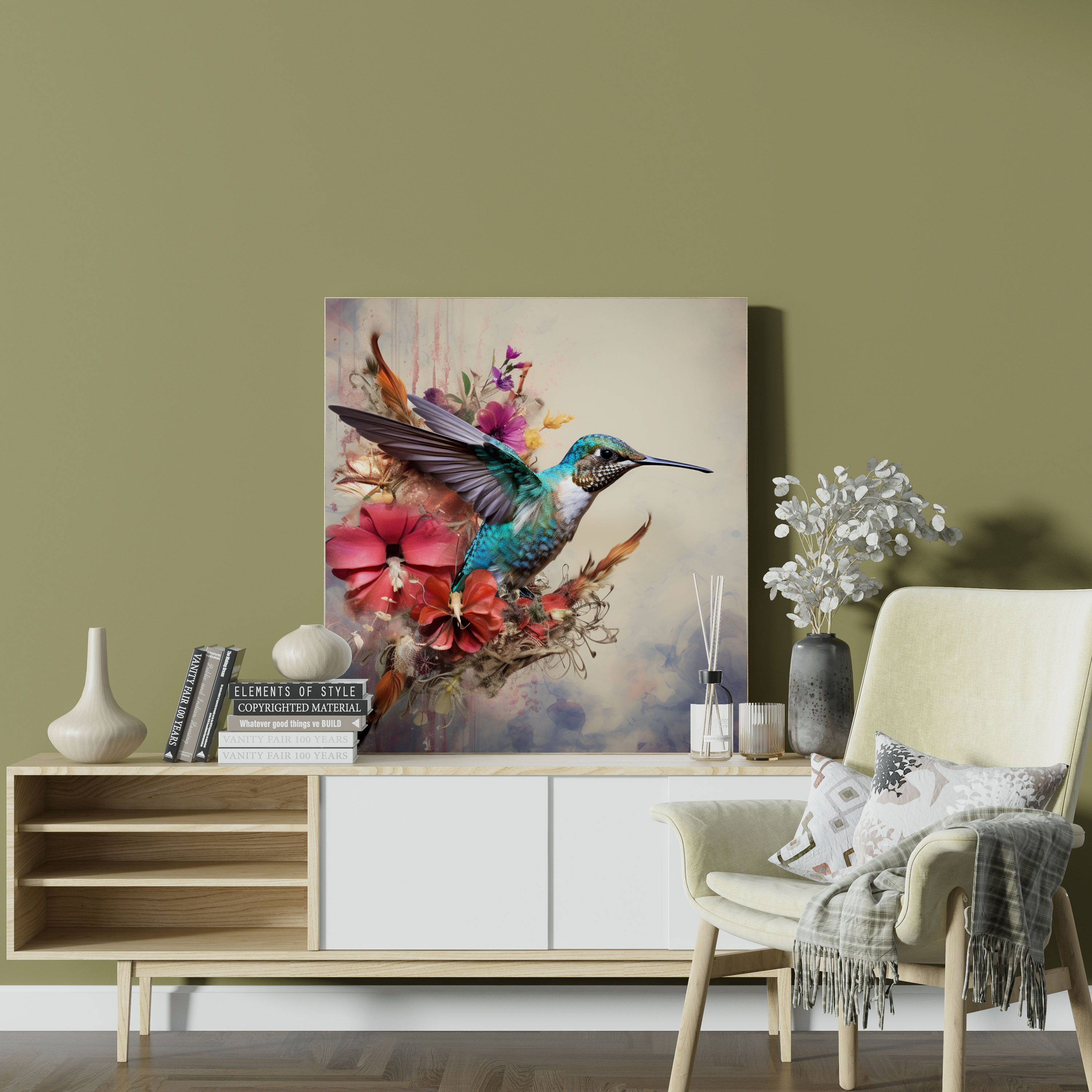 Hummingbird Collage Canvas Print - Hummingbird, Hummingbird, Canvas, Canvas Print